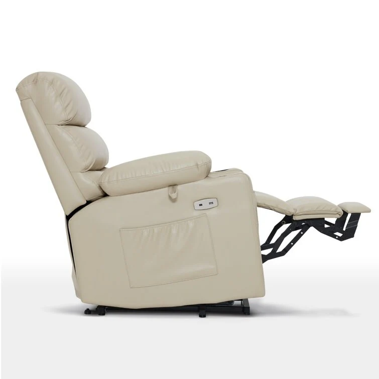Power Recliner Lift Assit Chair with Vibration Massage and Heat, Faux Leather, 350 lbs