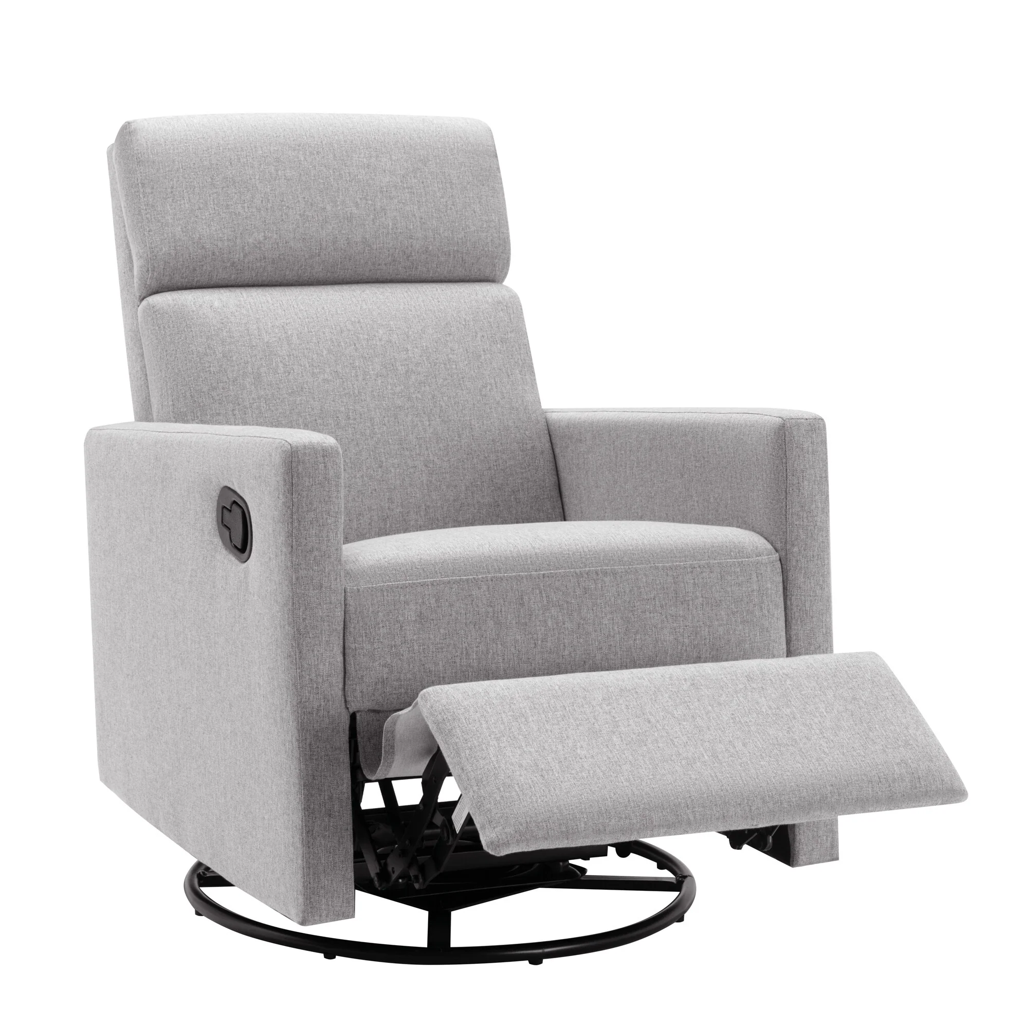 Roomfitters Modern Upholstered Rocker Nursery Chair, Plush Seating Glider Swivel Recliner Chair