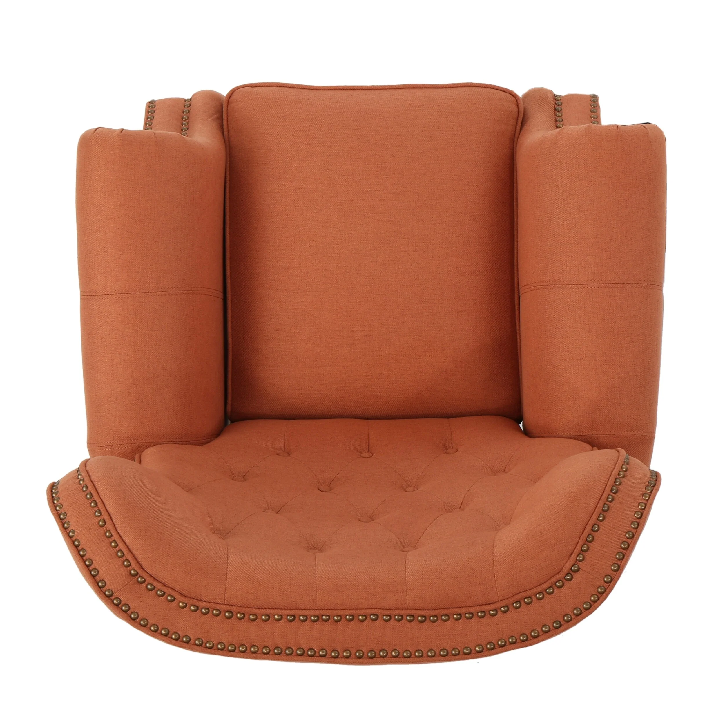 Diamond?Stitch Tufted Recliner Chair with Nailhead Trim