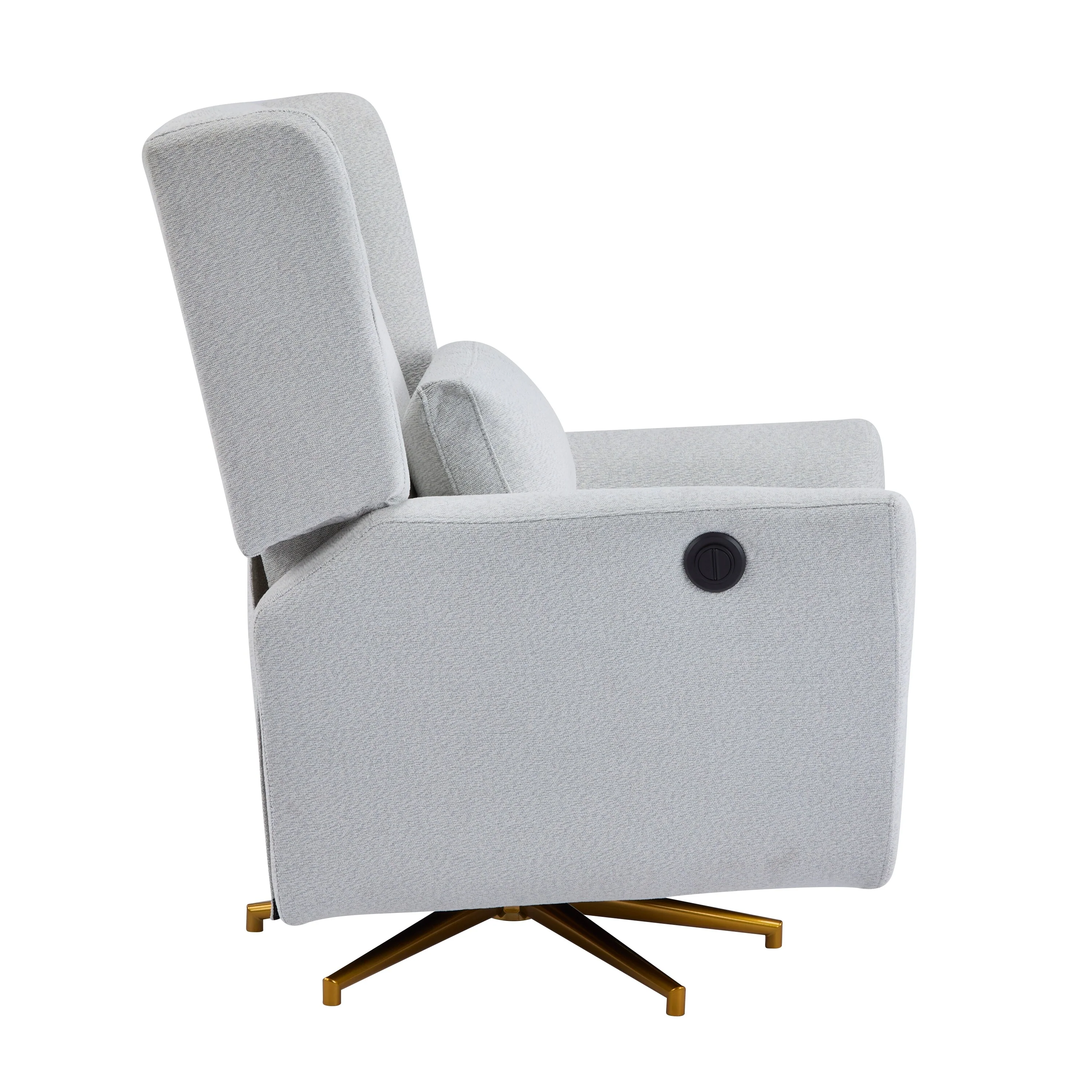 Christopher Knight Home - Starling Power Swivel Recliner With Gold Metal Base