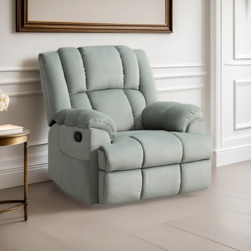 Extra-Large Manual Recliner Chair with 360�� Swivel Base and Rocking Motion, Tool-Free Assembly