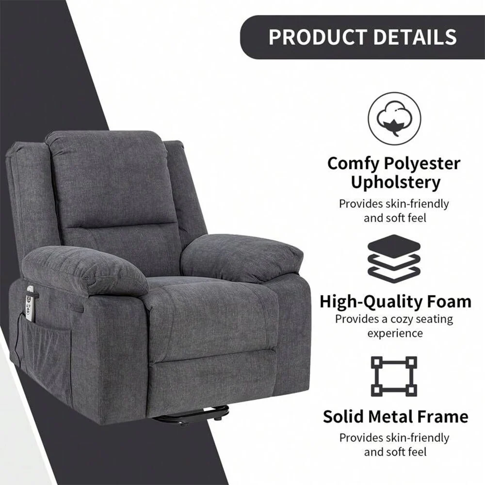 Electric Massage Power Recliner Chair, Multi-function Lifting, Timing