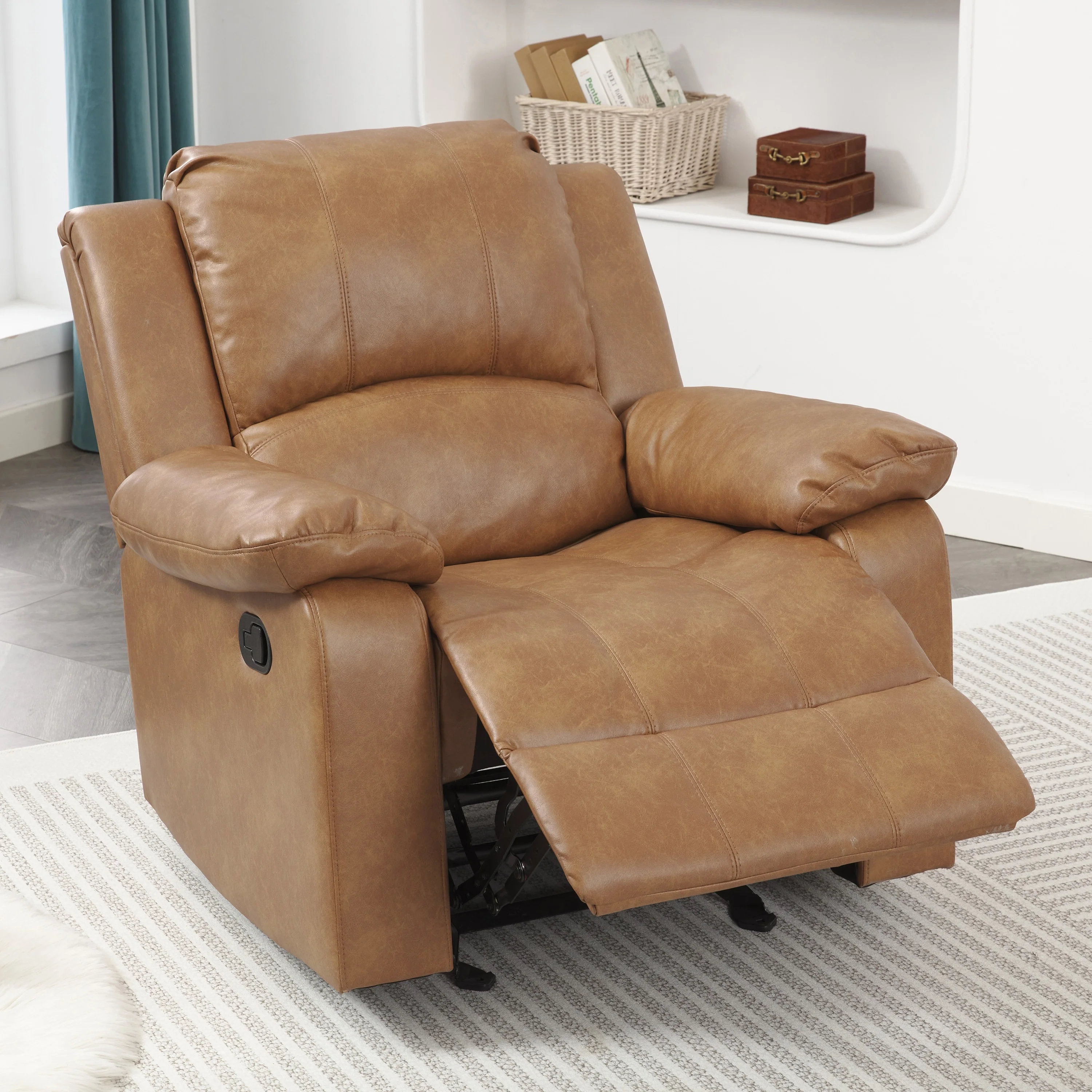 Charleston Leather Gel Glider Rocker Recliner by Greyson Living