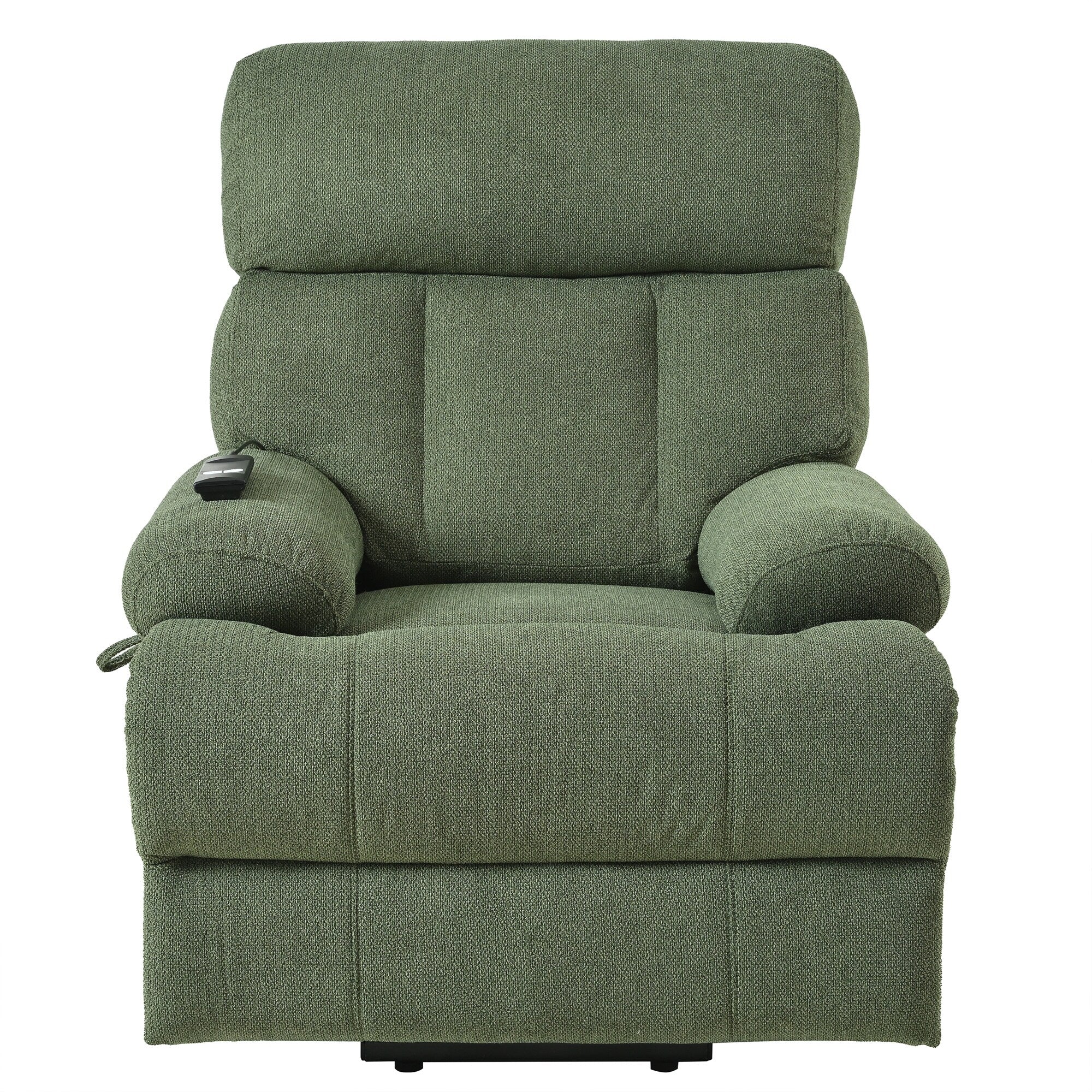 Flannel Power Lift Recliner with Side Pocket