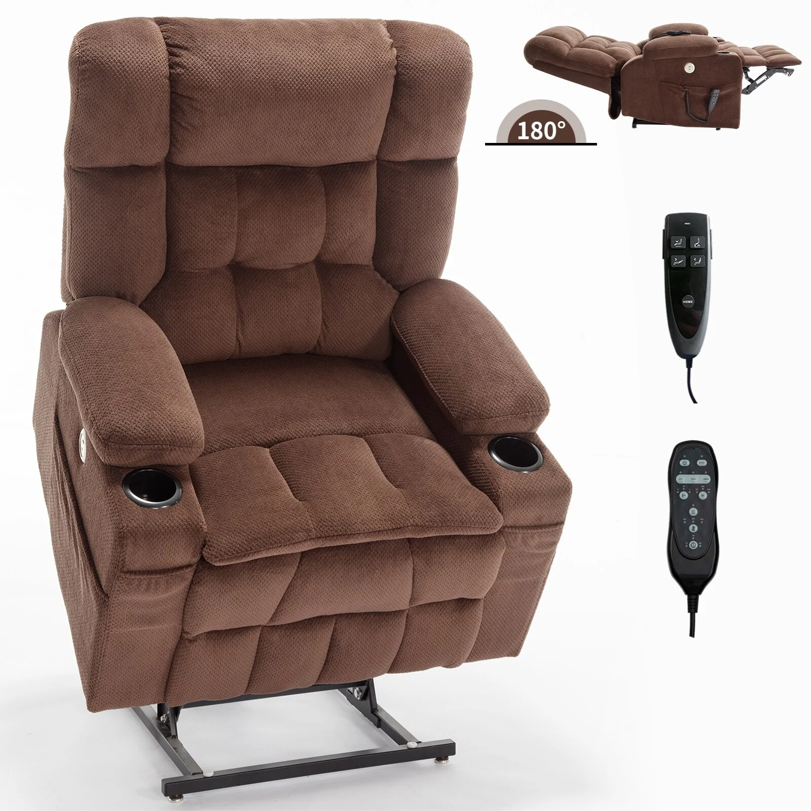 Chenille Power Lift Recliner Chair