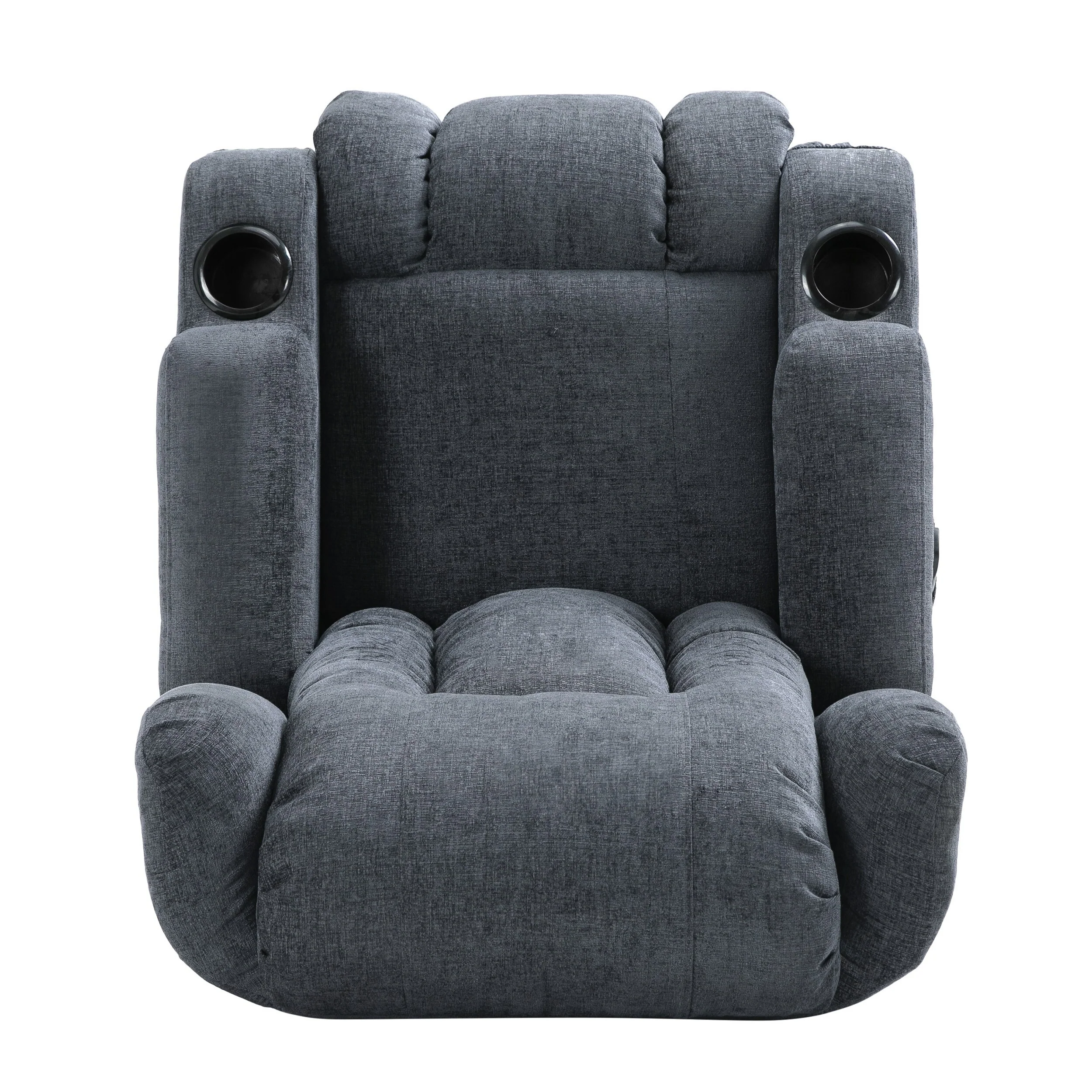 Massage Recliner with Heating, 5 Modes, Cup Holders, Remote Control, and Manual Reclining Feature