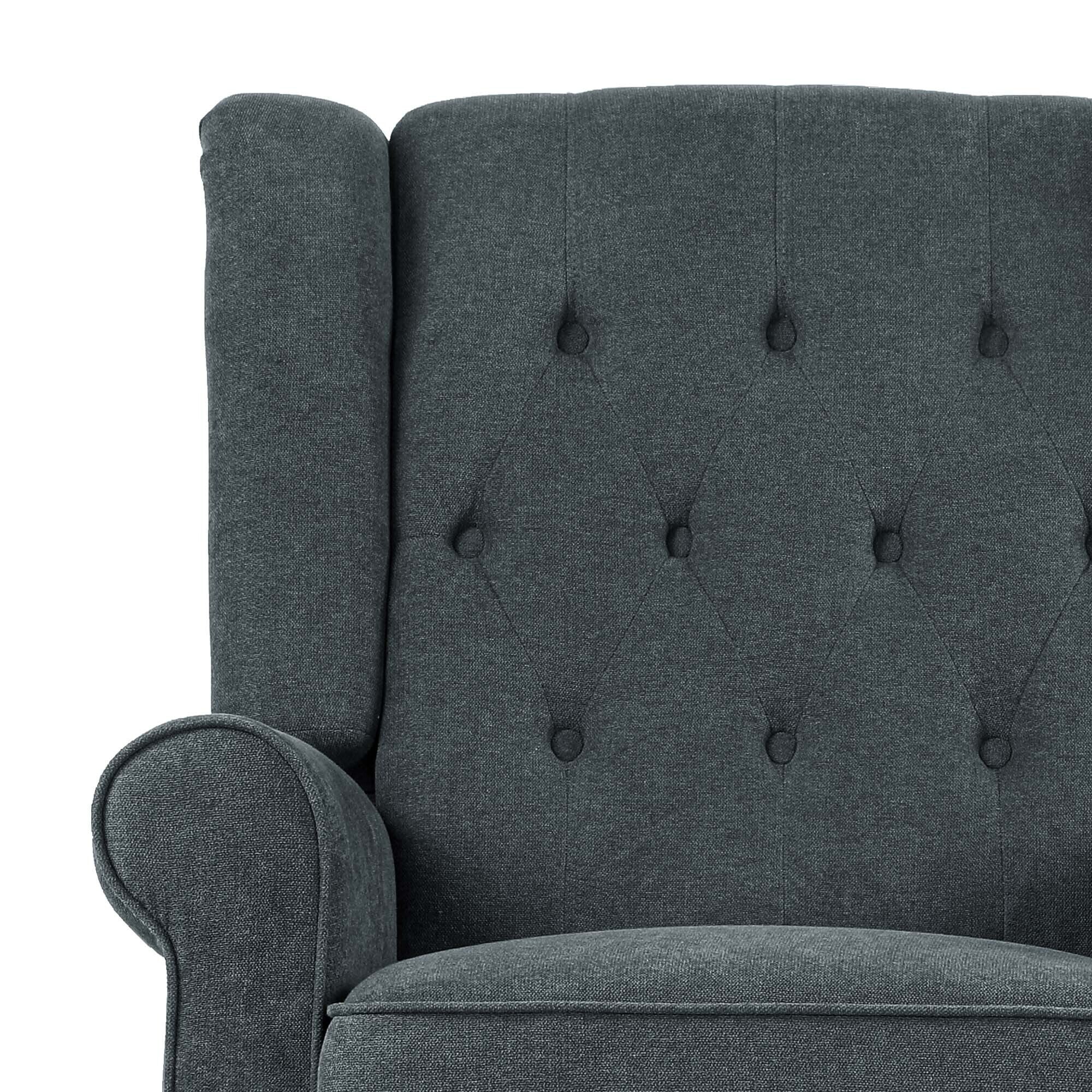 Modern Fabric Recliner Chair Push Back Sofa Chair