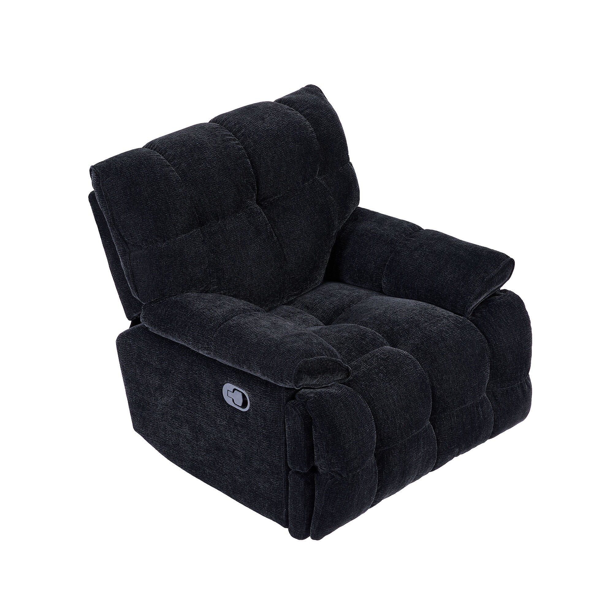 Ergonomic Glider 360 Degree Swivel Recliner Chair with Overstuffed Manual Rocking Recliner and Footrest