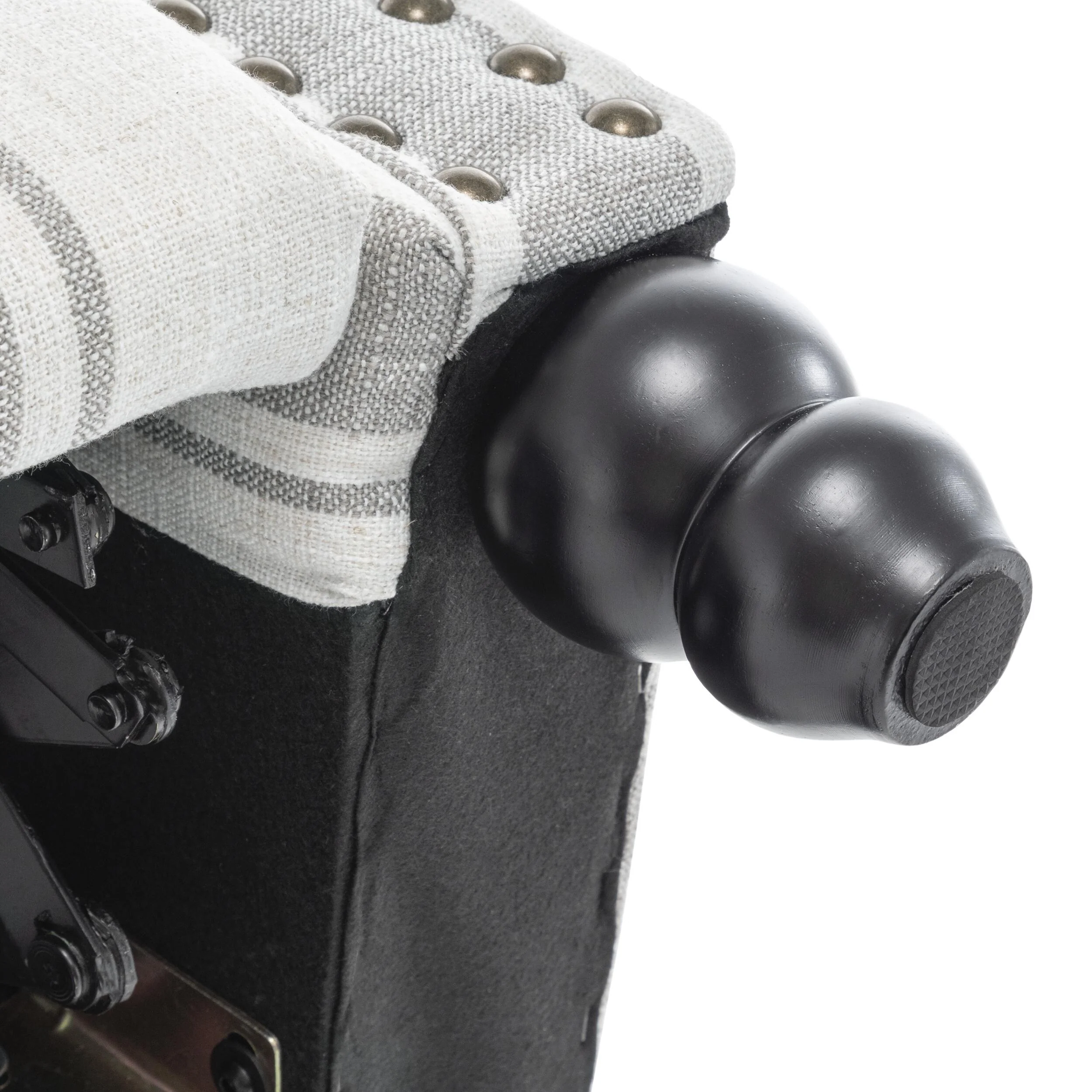 Alisa 35'' W Vegan Leather/ Linen Glider Push Back Recliner Chair