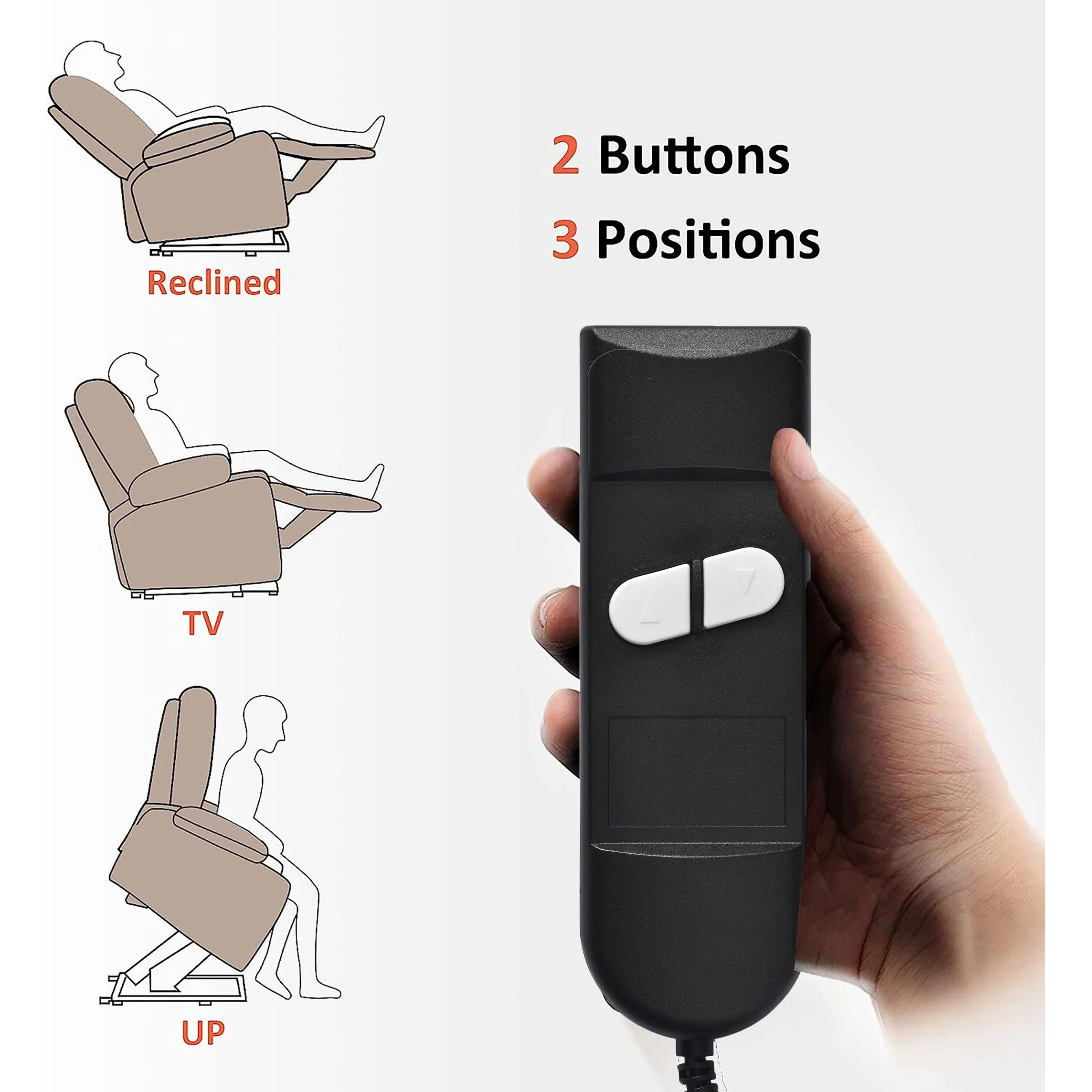 Grey Wide Seat Power Lift Recliner with Remote Control, Side Pocket, and Adjustable Recline Features