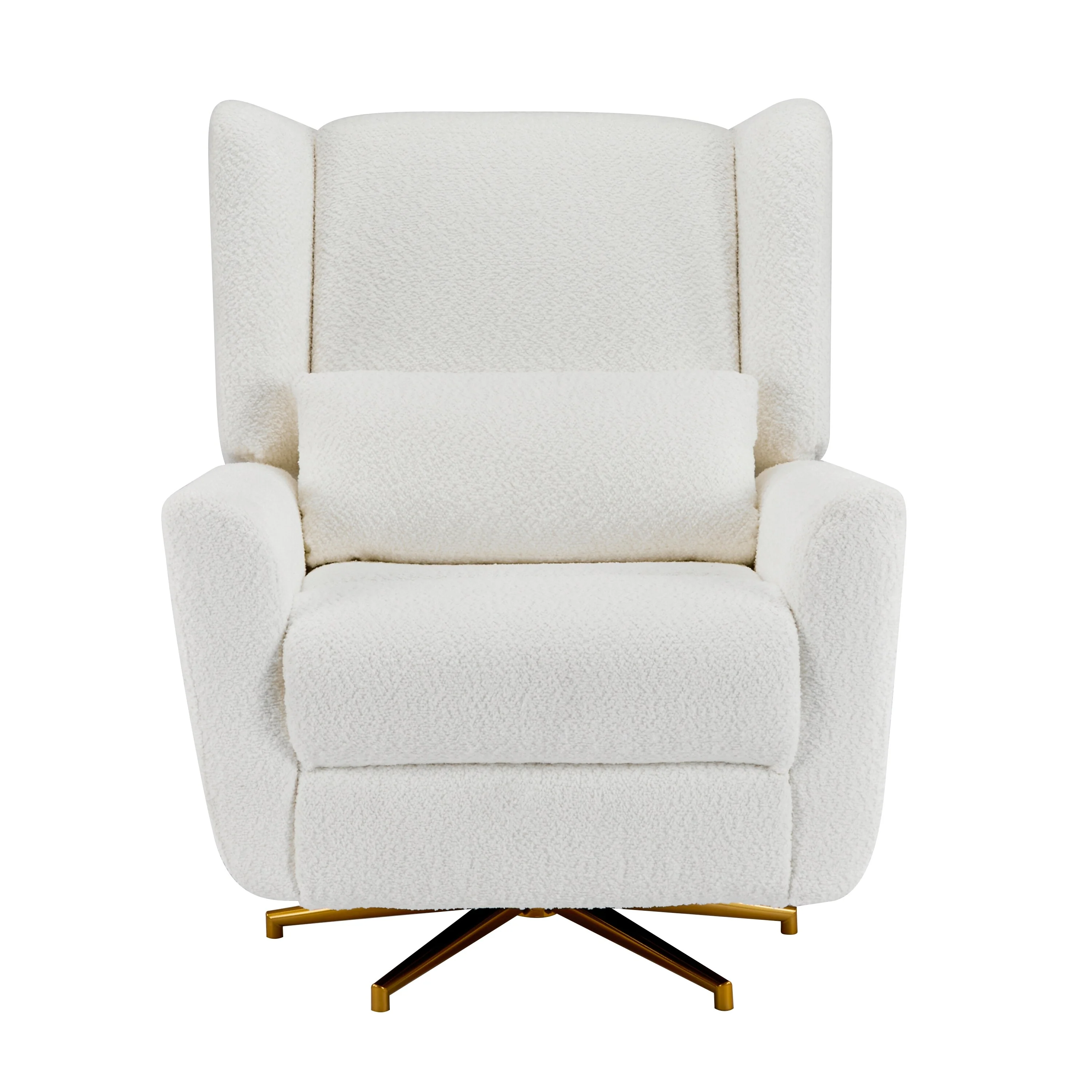 Christopher Knight Home - Starling Power Swivel Recliner With Gold Metal Base