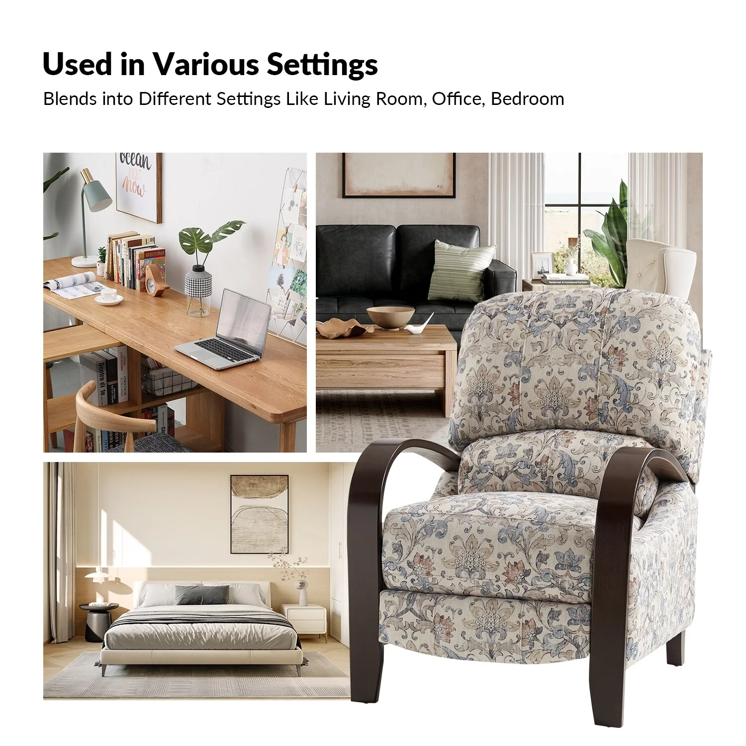 Rita Genuine Leather Manual Recliner by Hulala Home