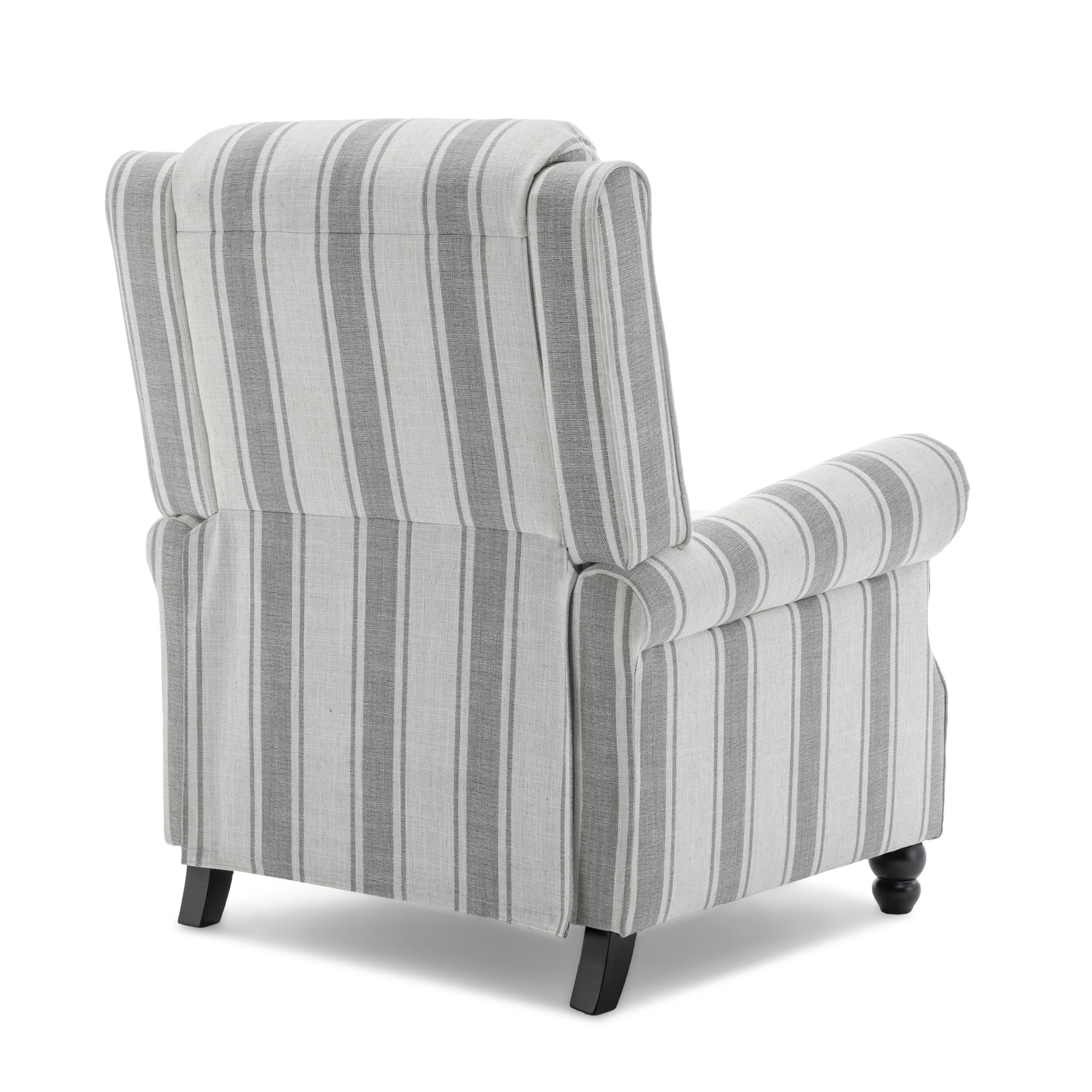 Mid-Century Nailhead PU Leather Linen Recliner