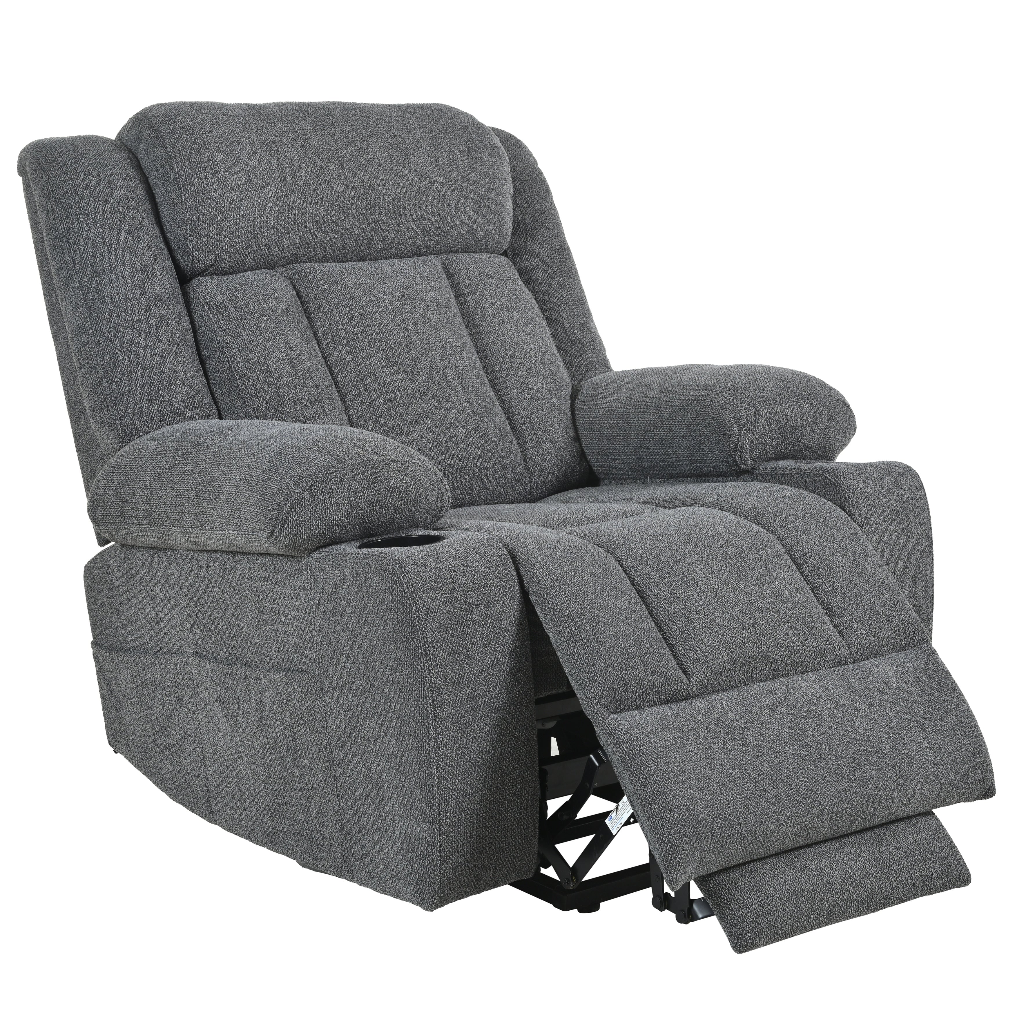 Velvet Power Lift Recliner with Footrest & Pocket