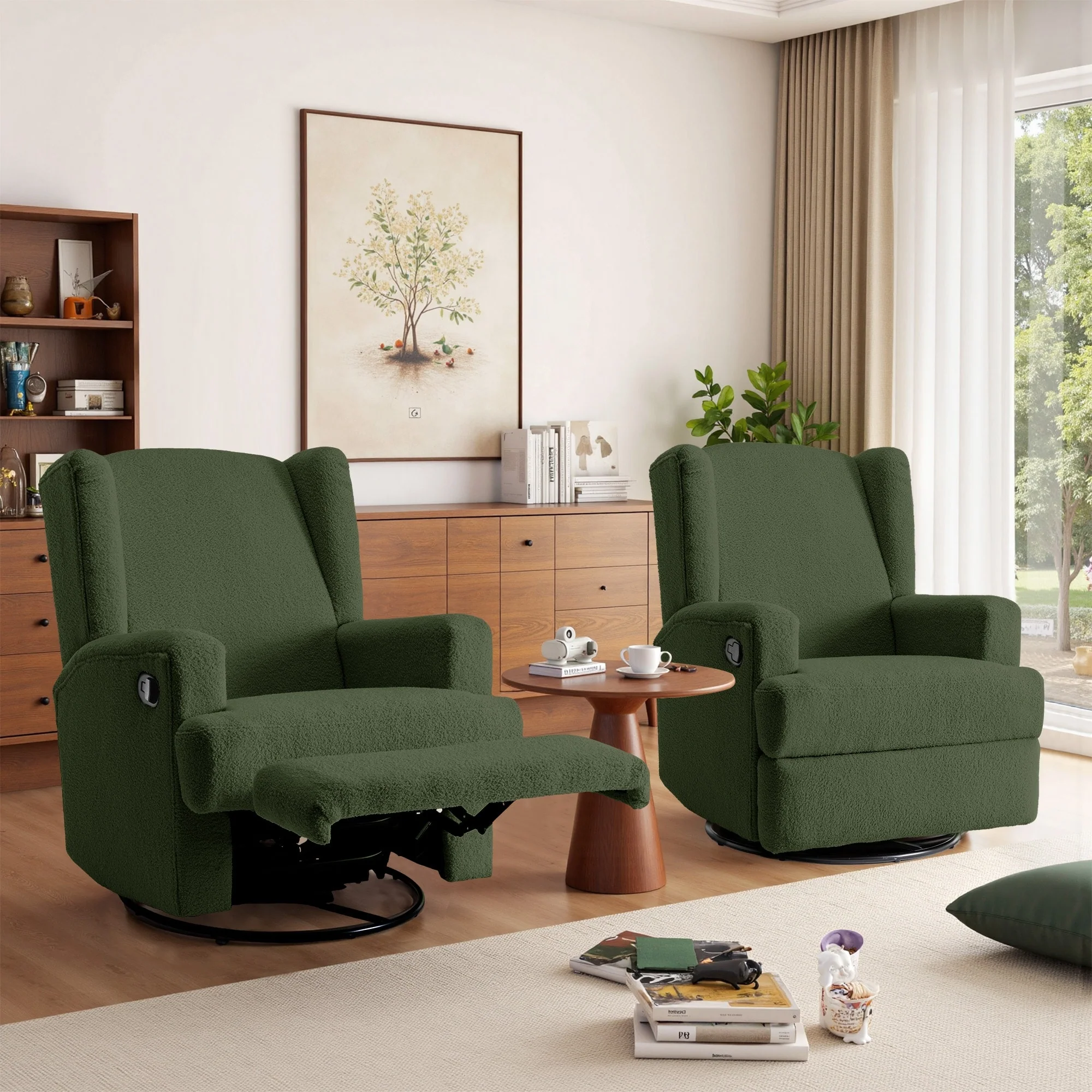 Swivel Glider Rocker Nursery Recliner Chair set of 2