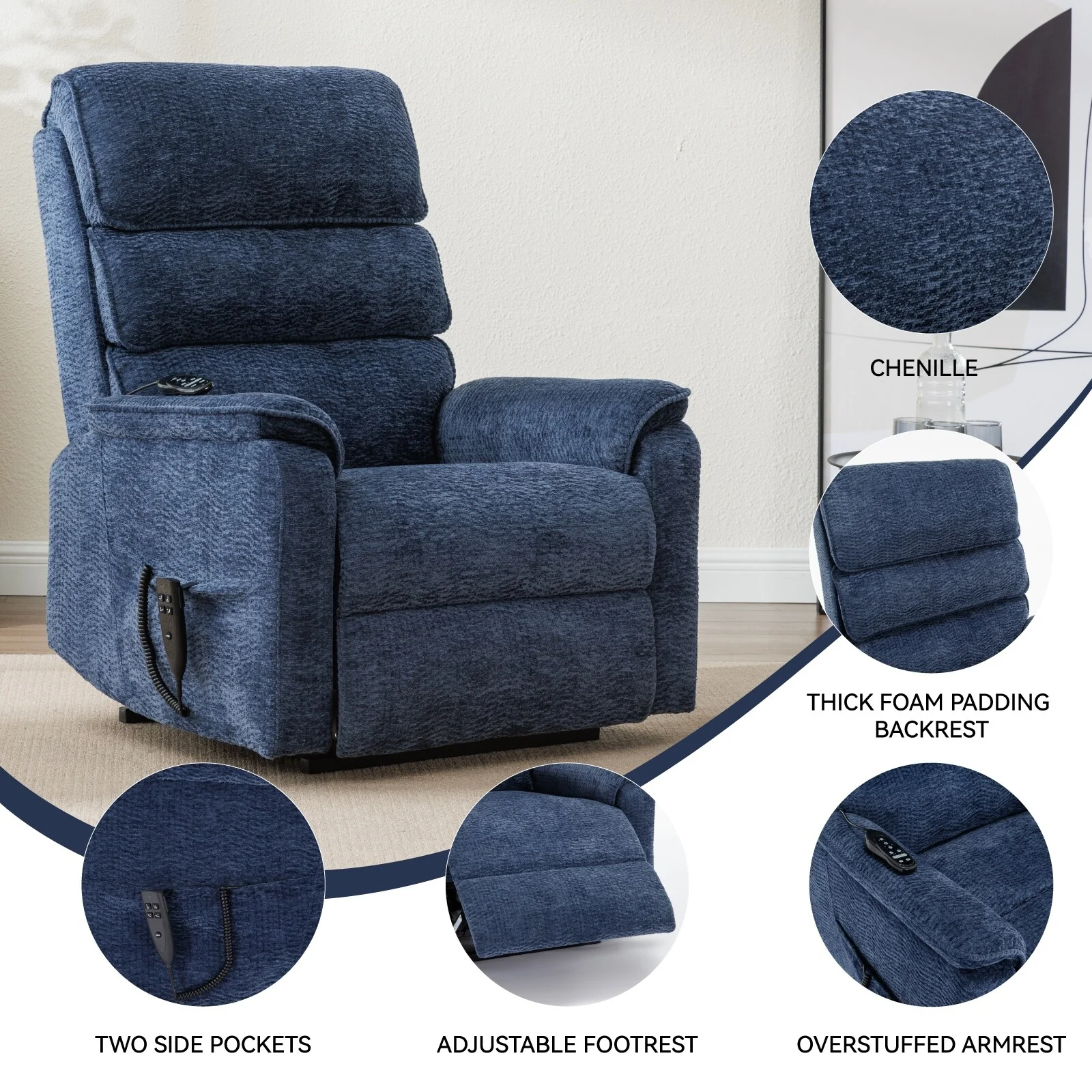 Power Lift Recliner Chair with Power-Remote
