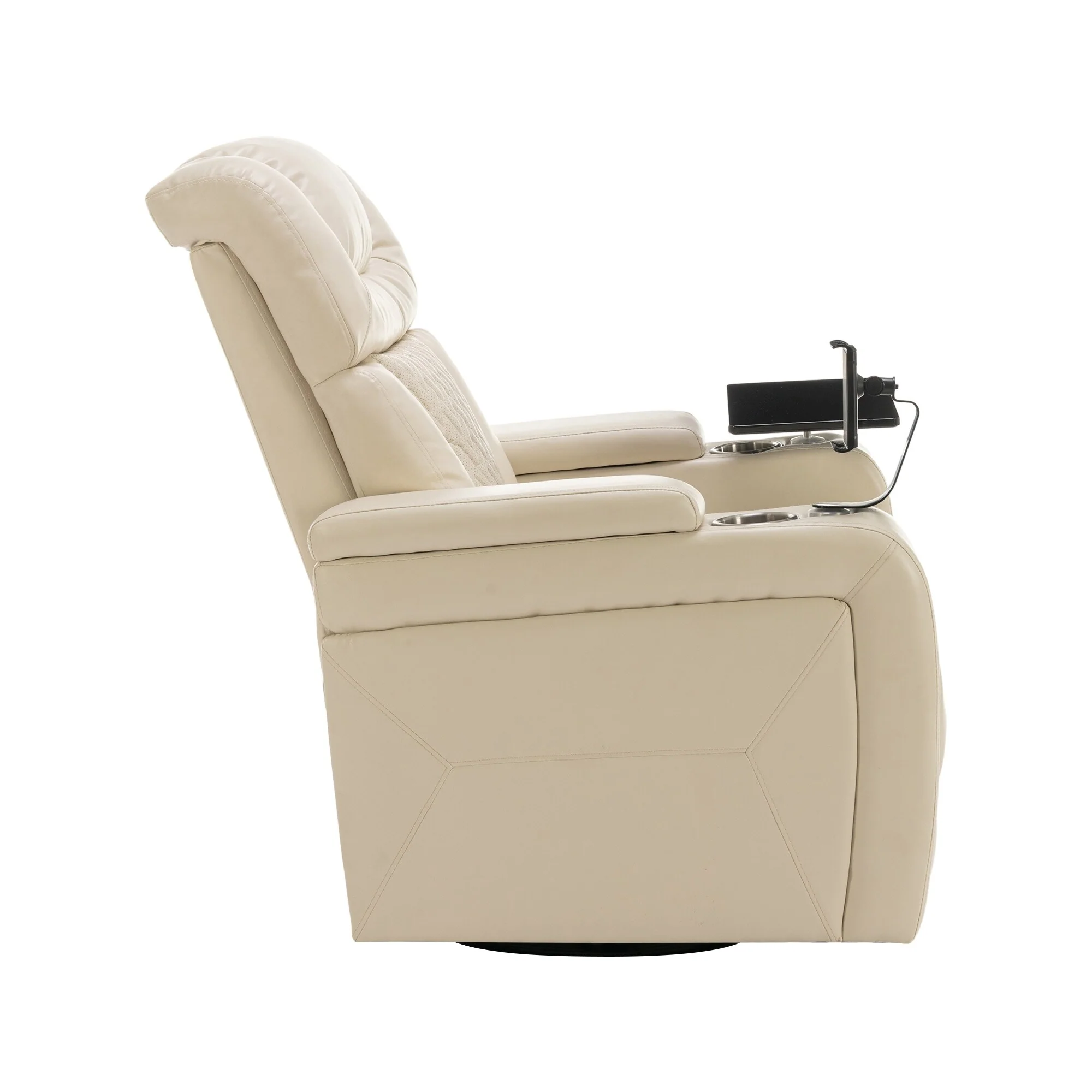 Power Recliner Chair with 270�� Swivel, Tray, USB & Cup Holders