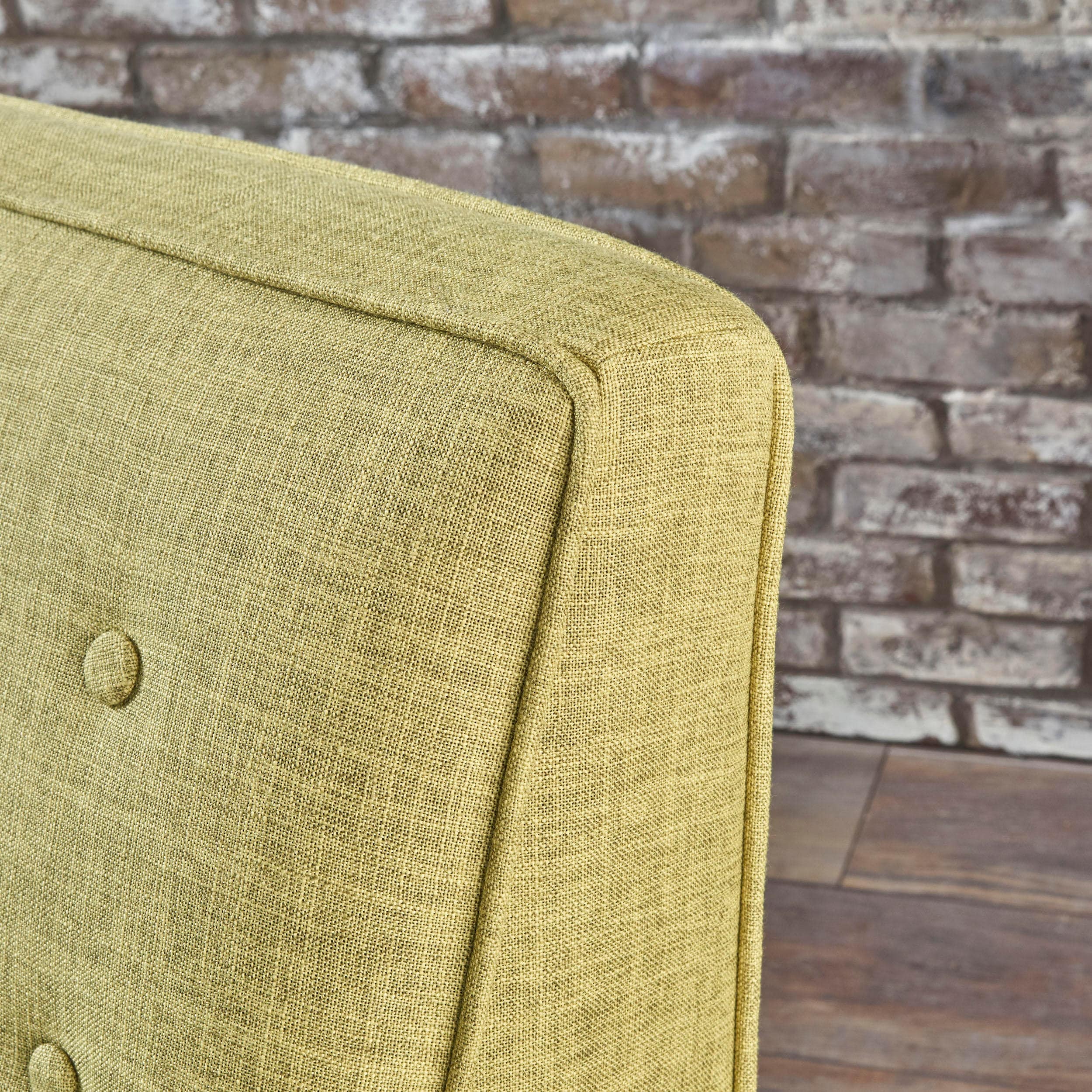 Mervynn Mid-Century Modern Button Tufted Fabric Recliner by Christopher Knight Home