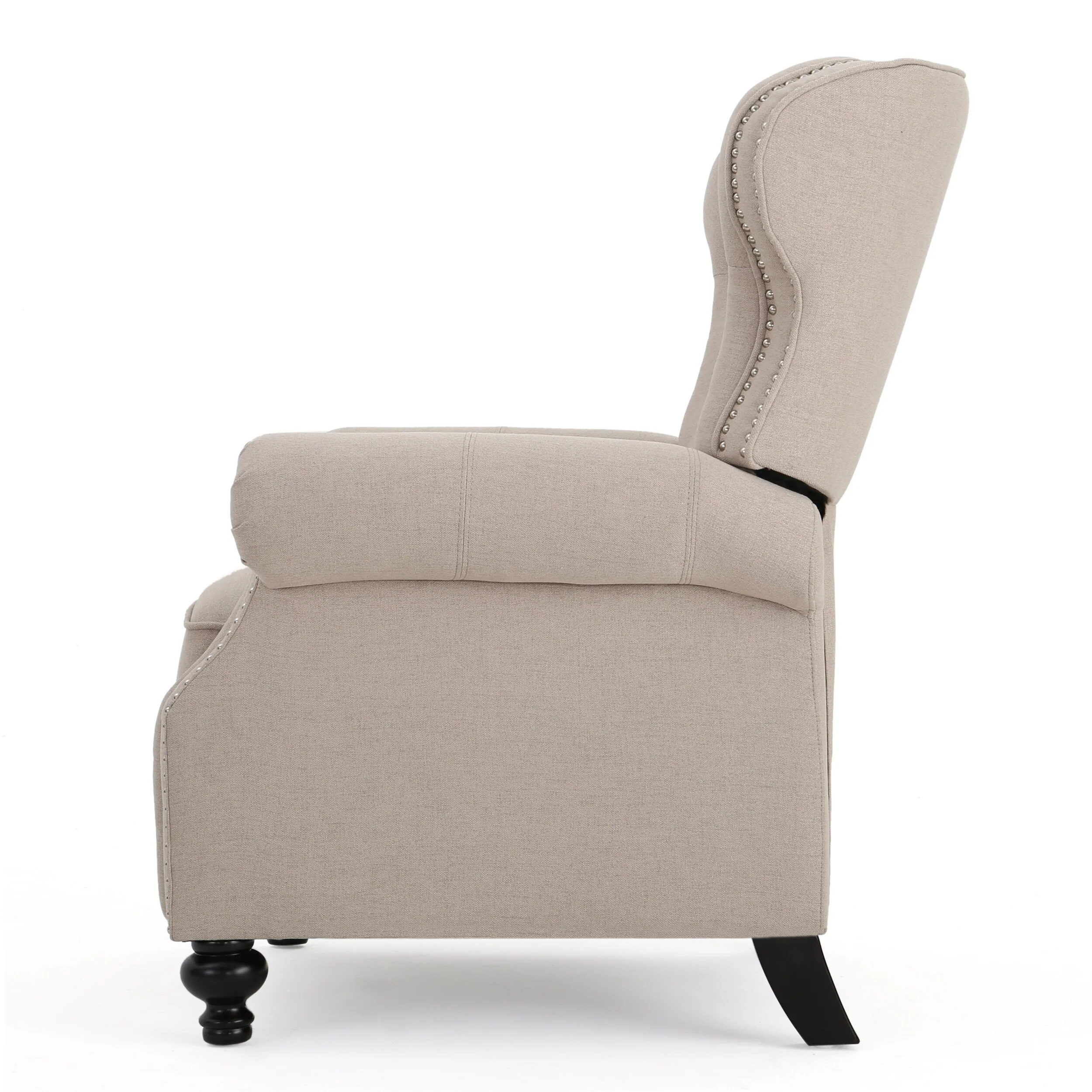 Diamond?Stitch Tufted Recliner Chair with Nailhead Trim