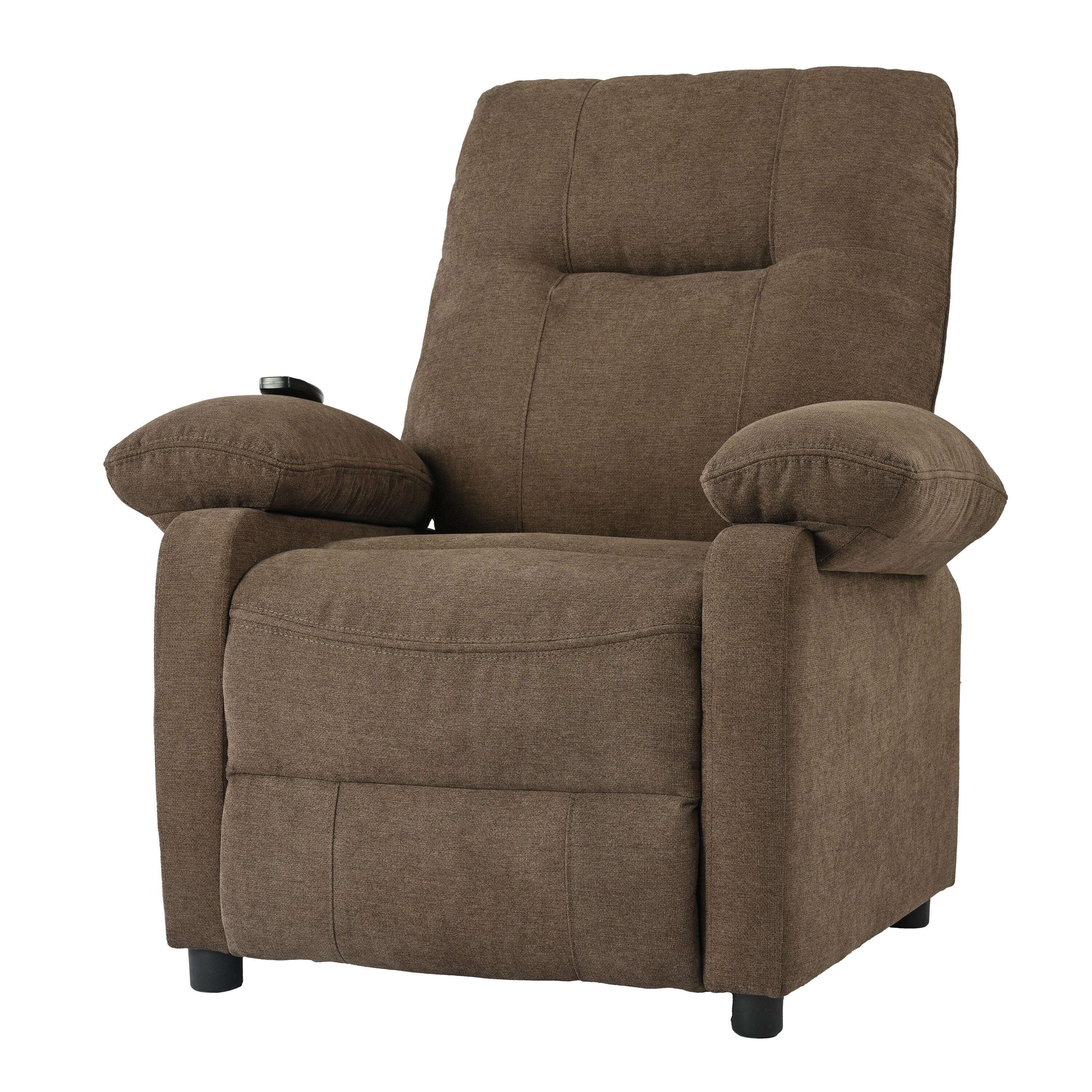 Black Manual Recliner with Massage, Heat, and Solid Wood Frame