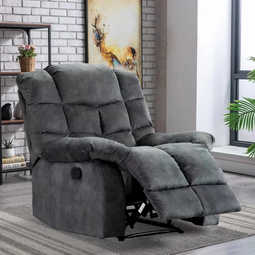 Manual Ergonomic Overstuffed Recliner Chair
