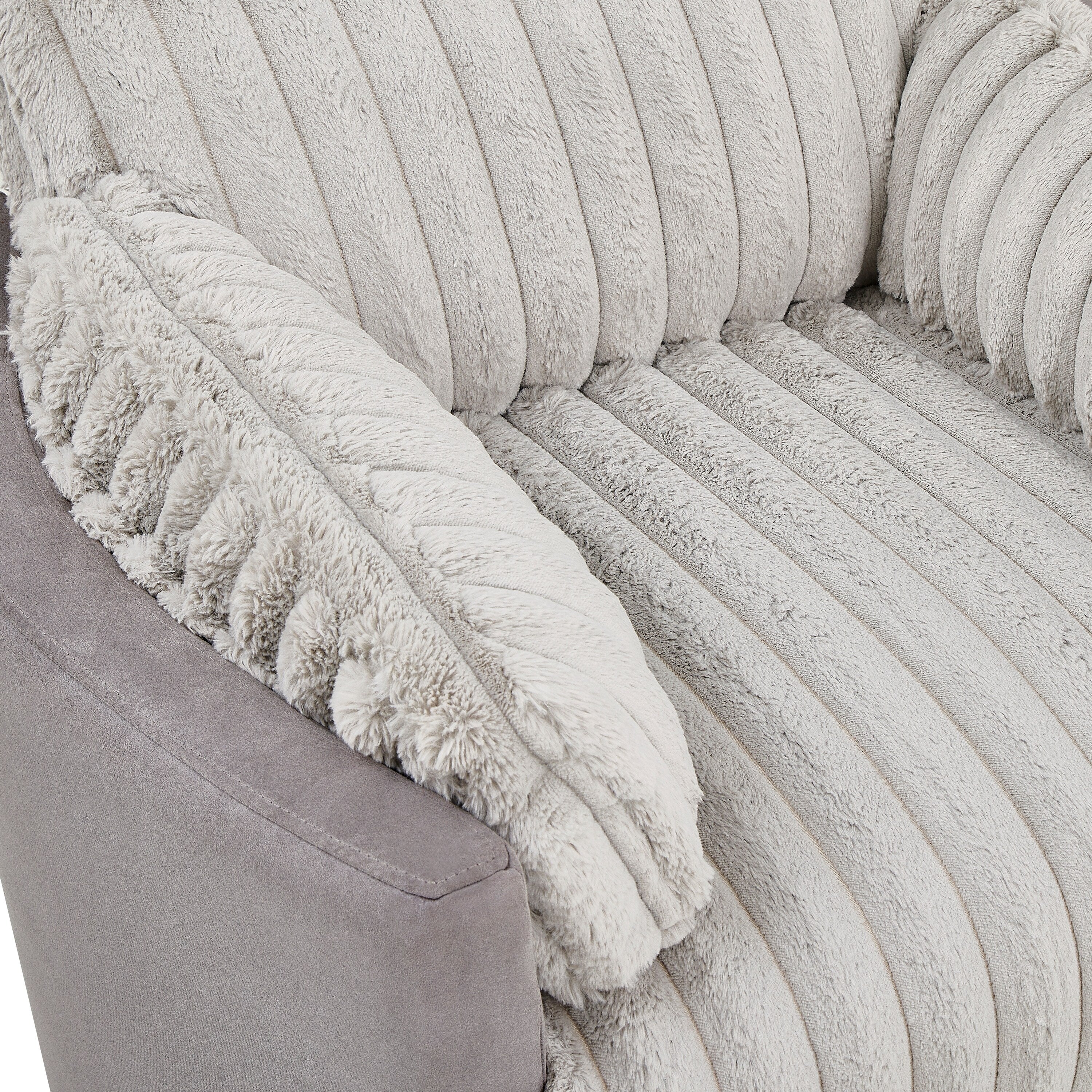 Swivel Recliner Chair with 360�� Rotation, Manual Recline & Plush Arms