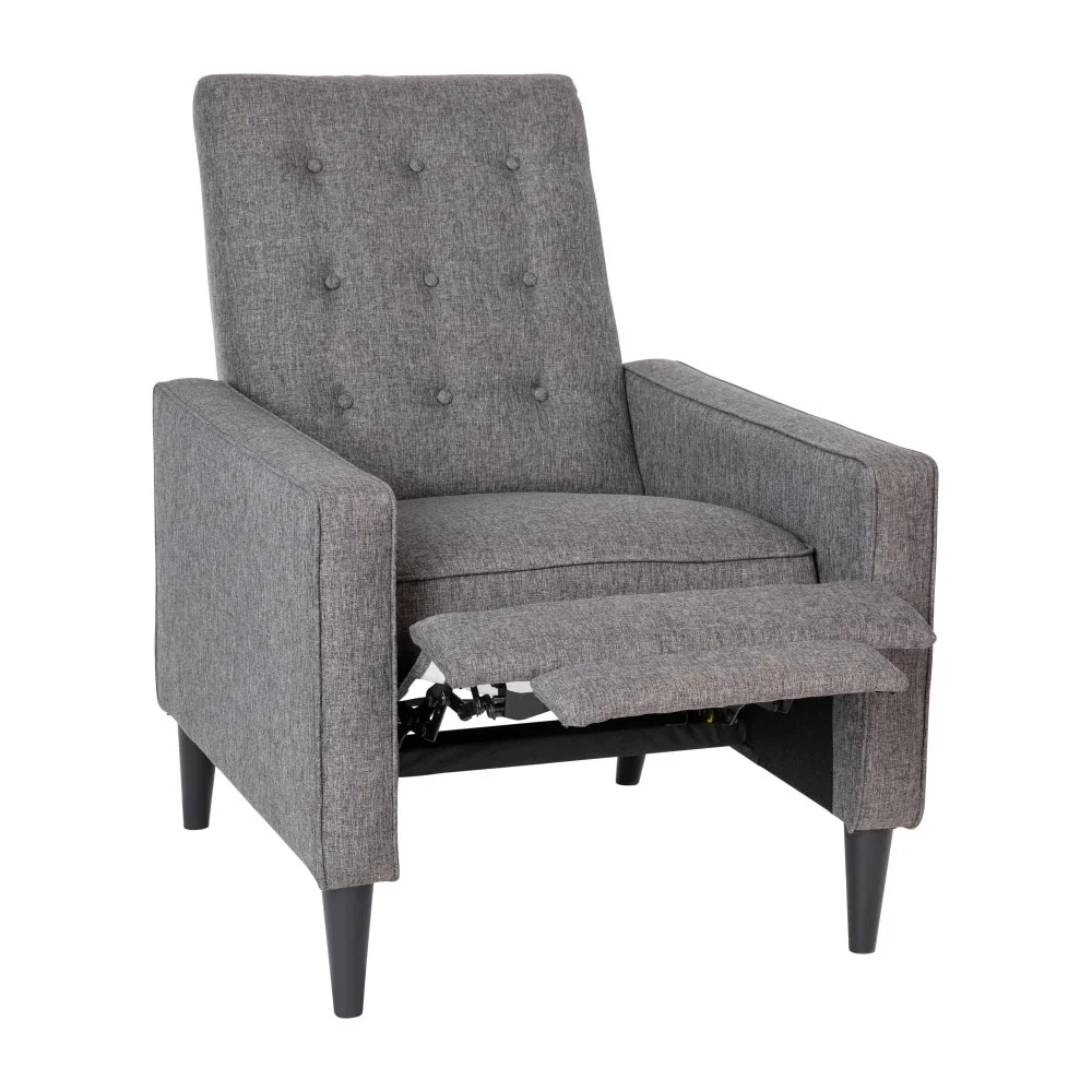 Pushback Recliner with Button Tufted Back