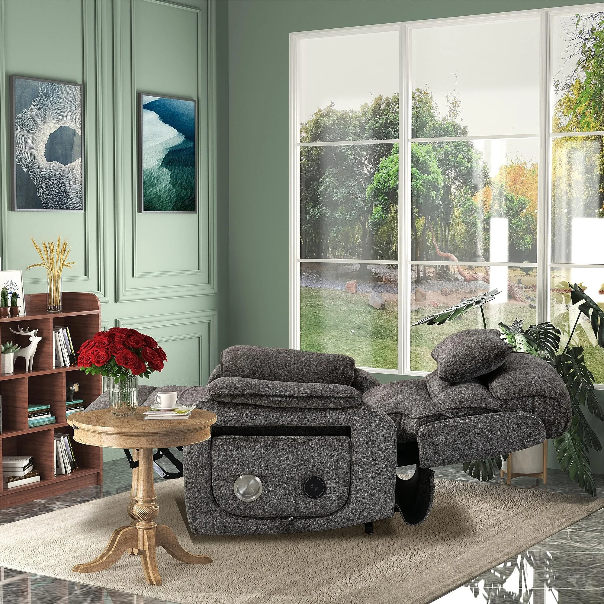 Oversized Power Lift Recliner Chair Heat  Massage, 180 Lying Flat