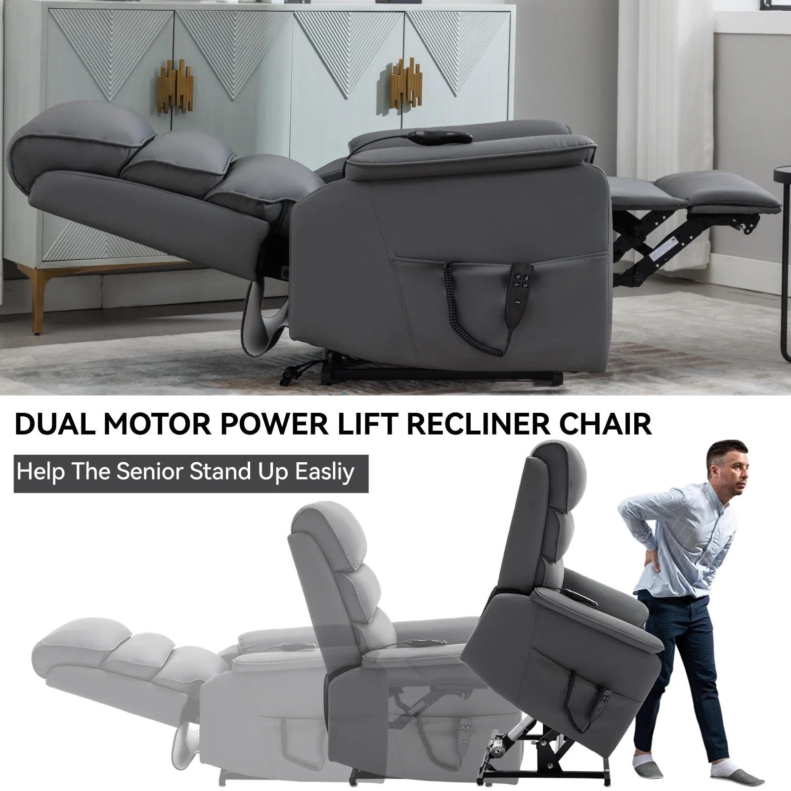 Power Lift Recliner Chair with Power-Remote