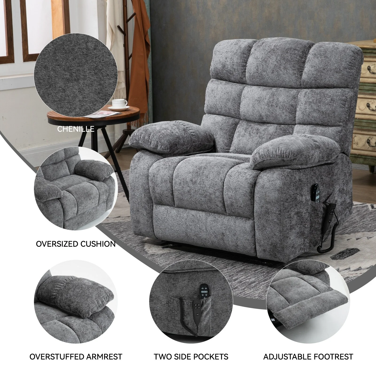 Lift Recliner Chair Heat Massage