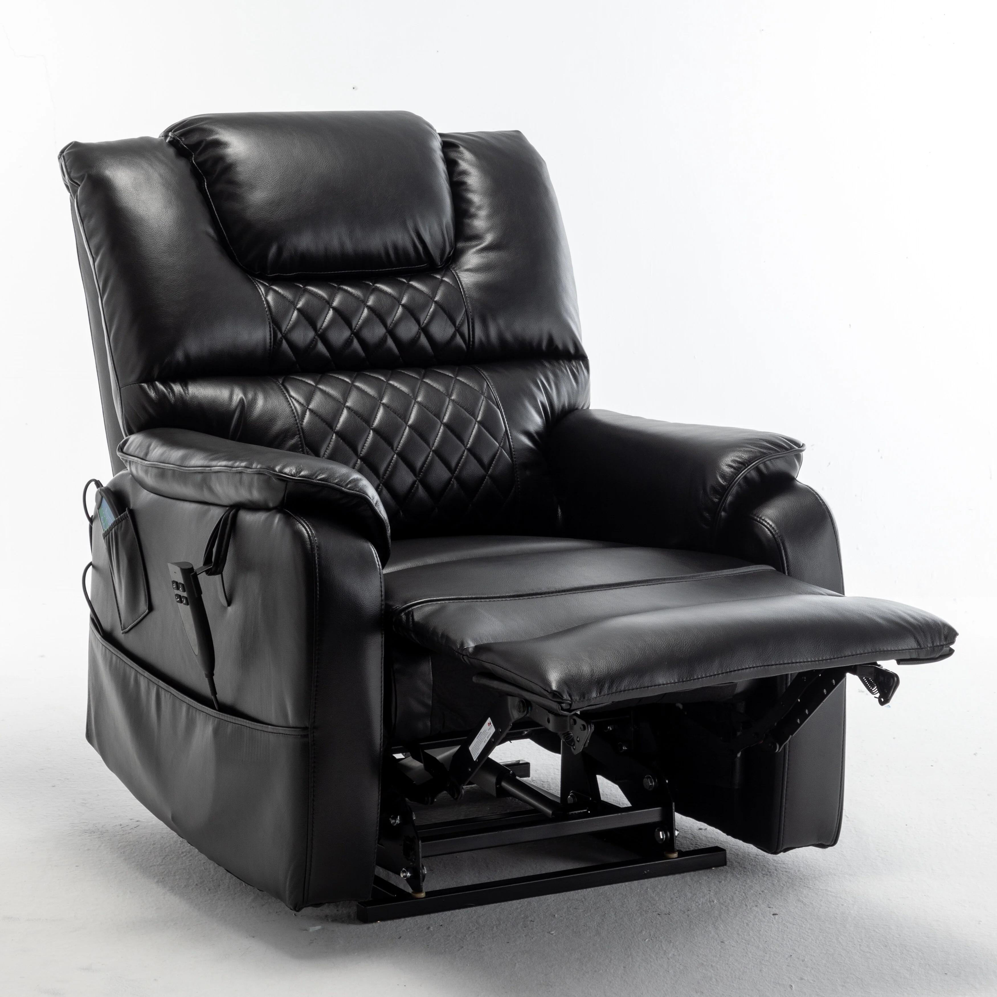 PU Recliner Chair with 180�� Infinite Position Adjustment, Remote Control and Tool-Free Assembly