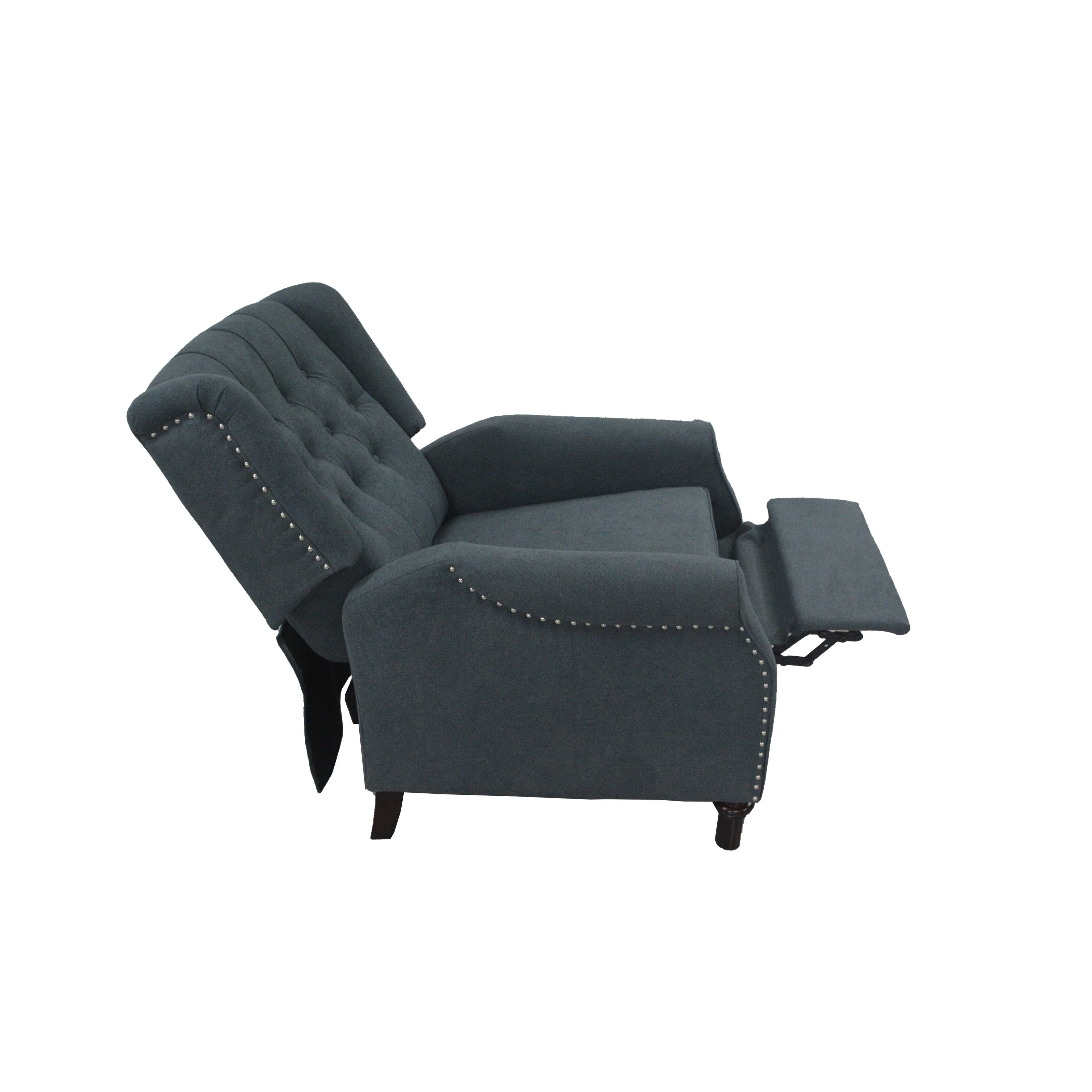 PU Push?Back Recliner Sofa Chair with Cushion & Ergonomic Design