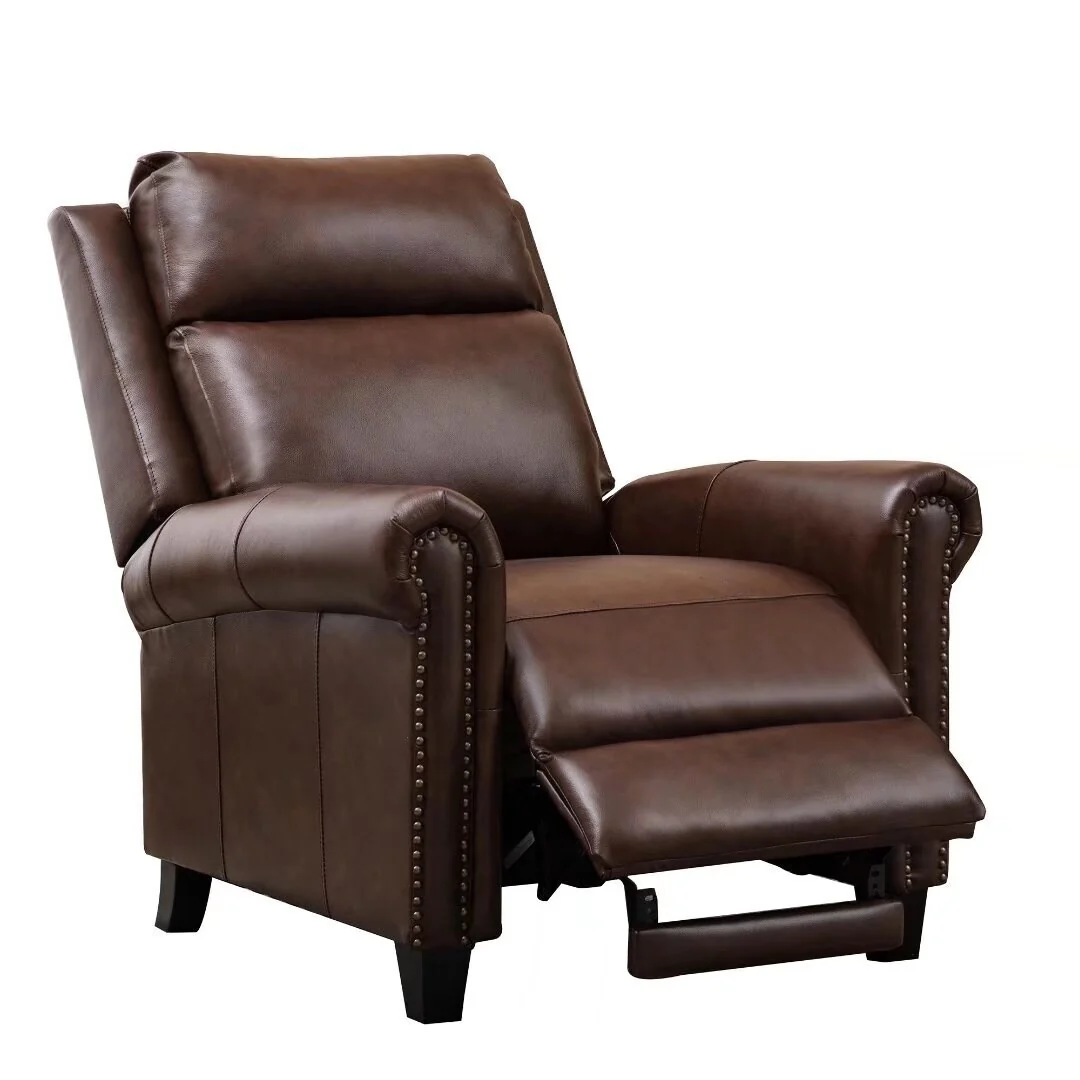 Ebello Genuine Leather Pushback Club Recliner Chair