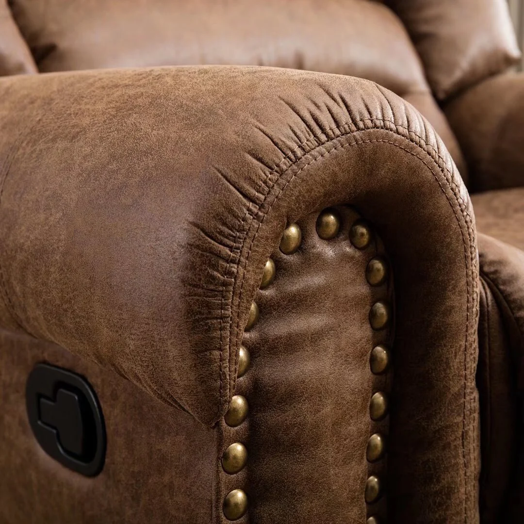 Overstuffed Manual Standard Recliner Chair Sofa