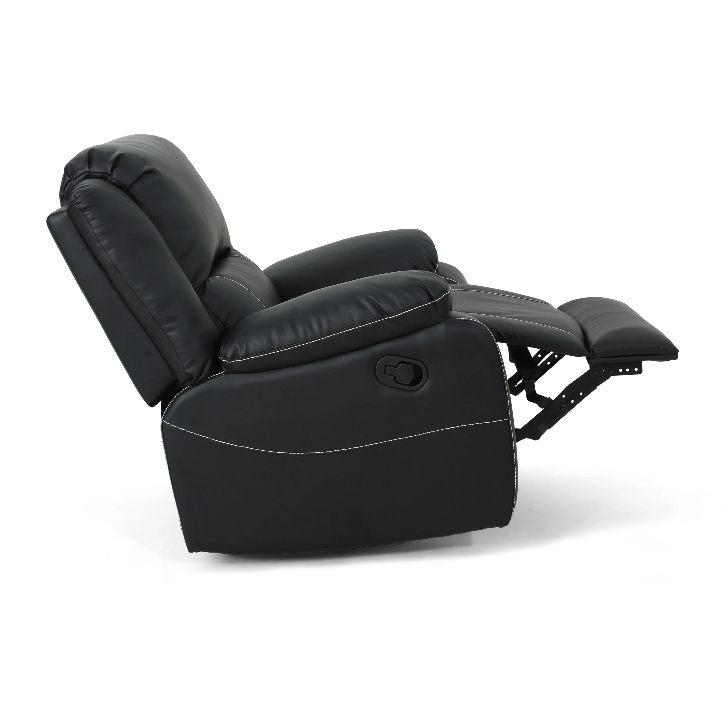 39 Wide Faux Leather Manual Swivel Standard Recliner