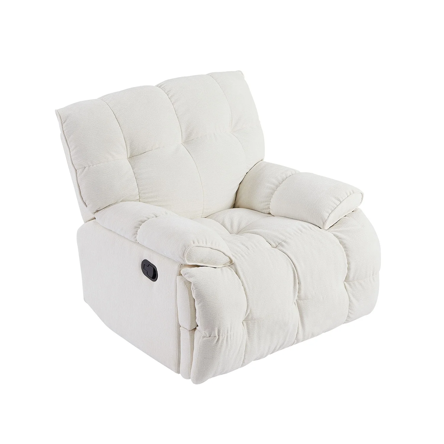 Ergonomic Glider 360 Degree Swivel Recliner Chair with Overstuffed Manual Rocking Recliner and Footrest