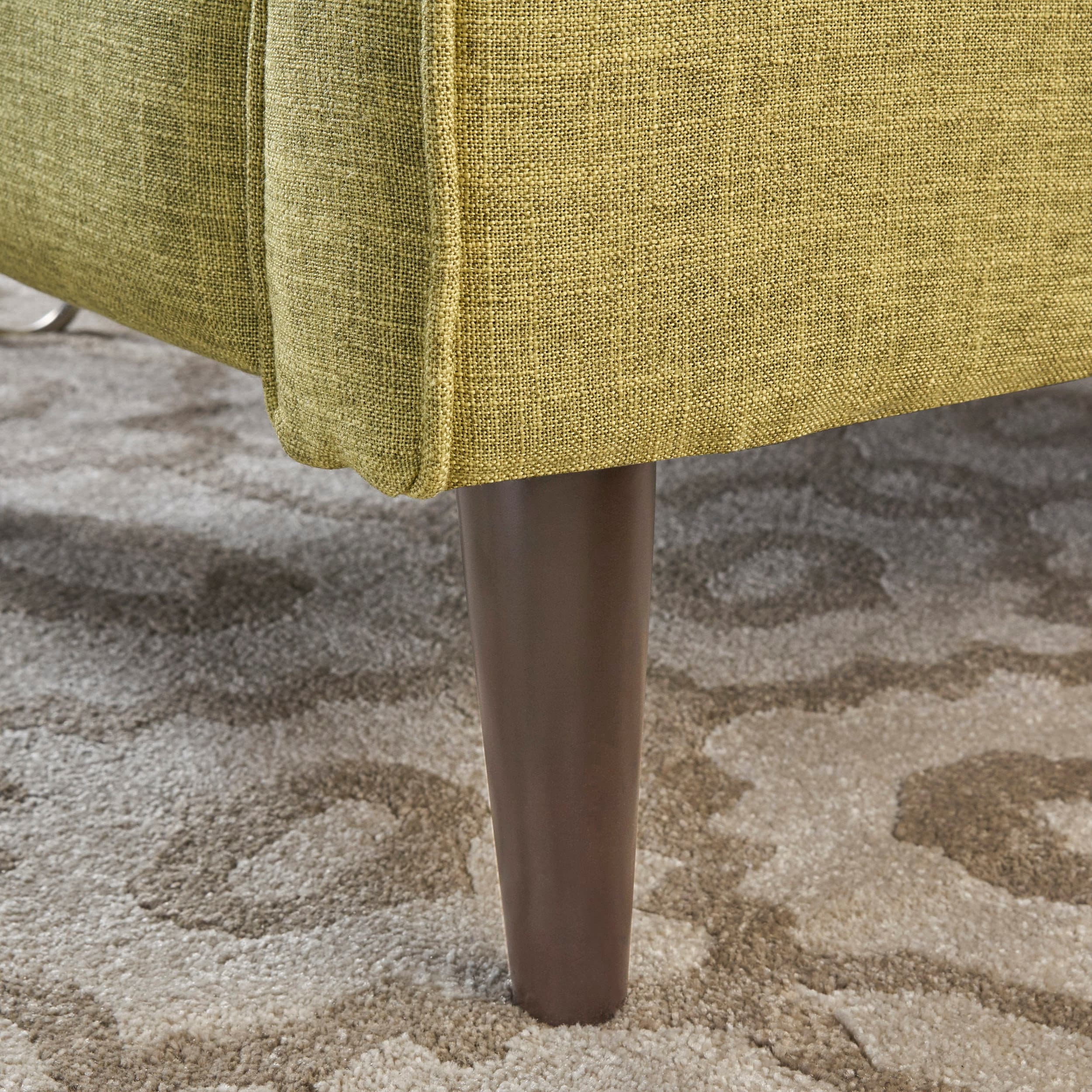 Mervynn Mid-Century Modern Button Tufted Fabric Recliner by Christopher Knight Home