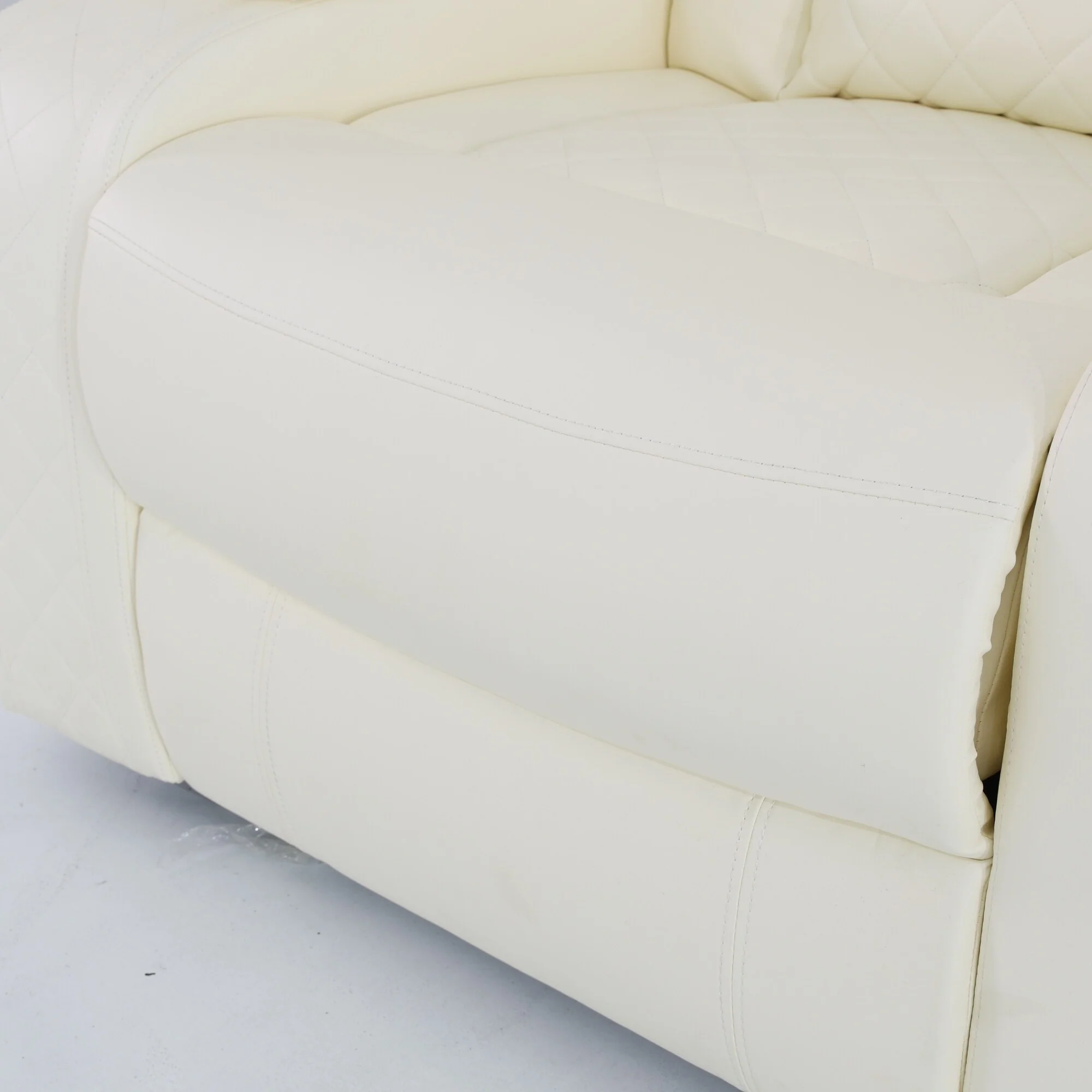 Modern Breathing Leather Recliner Chair with Ambient Lighting and USB-Powered LED