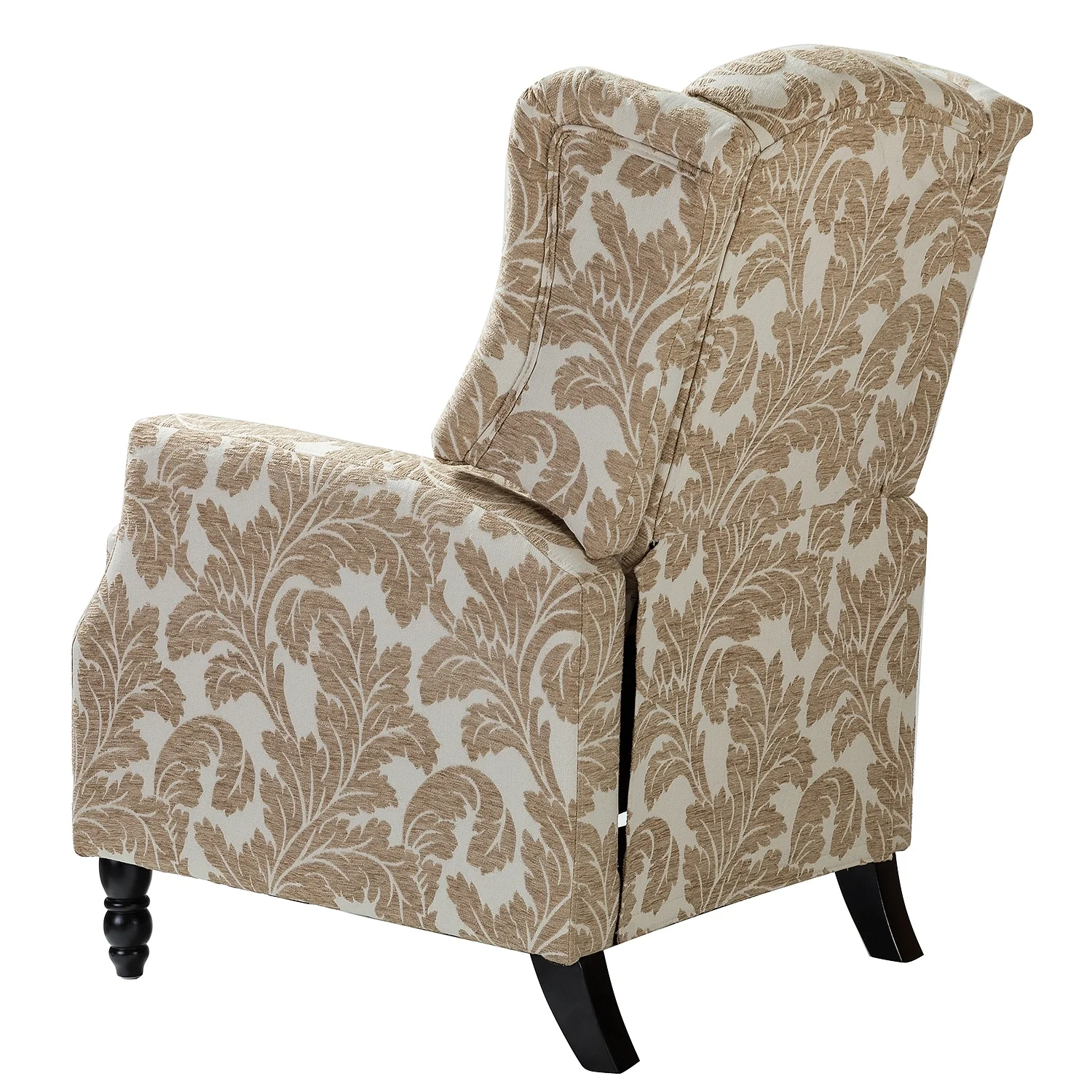 Damaris Mid-Century Modern Manual Pushback Recliner with Wingback Design by HULALA HOME