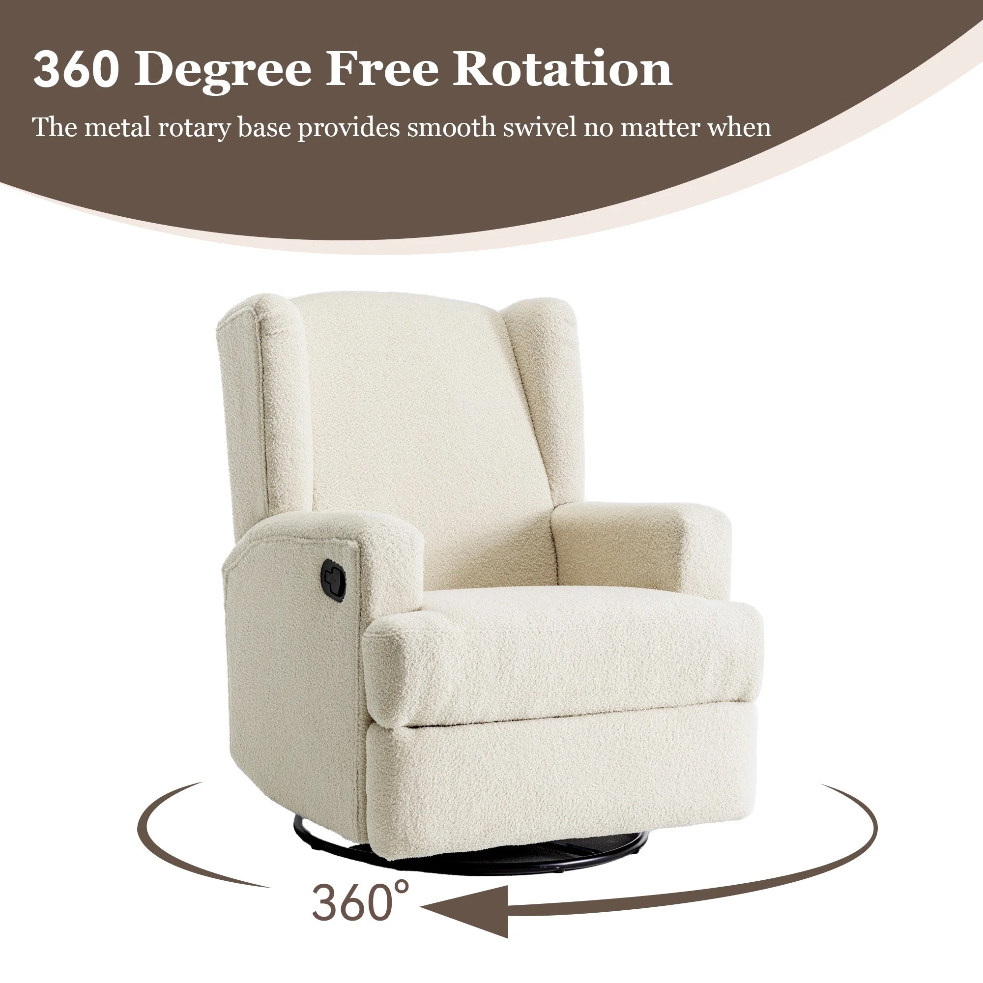 31'' W Manual Glider Swivel Glider Rocker Recliner Nursery Set of 2