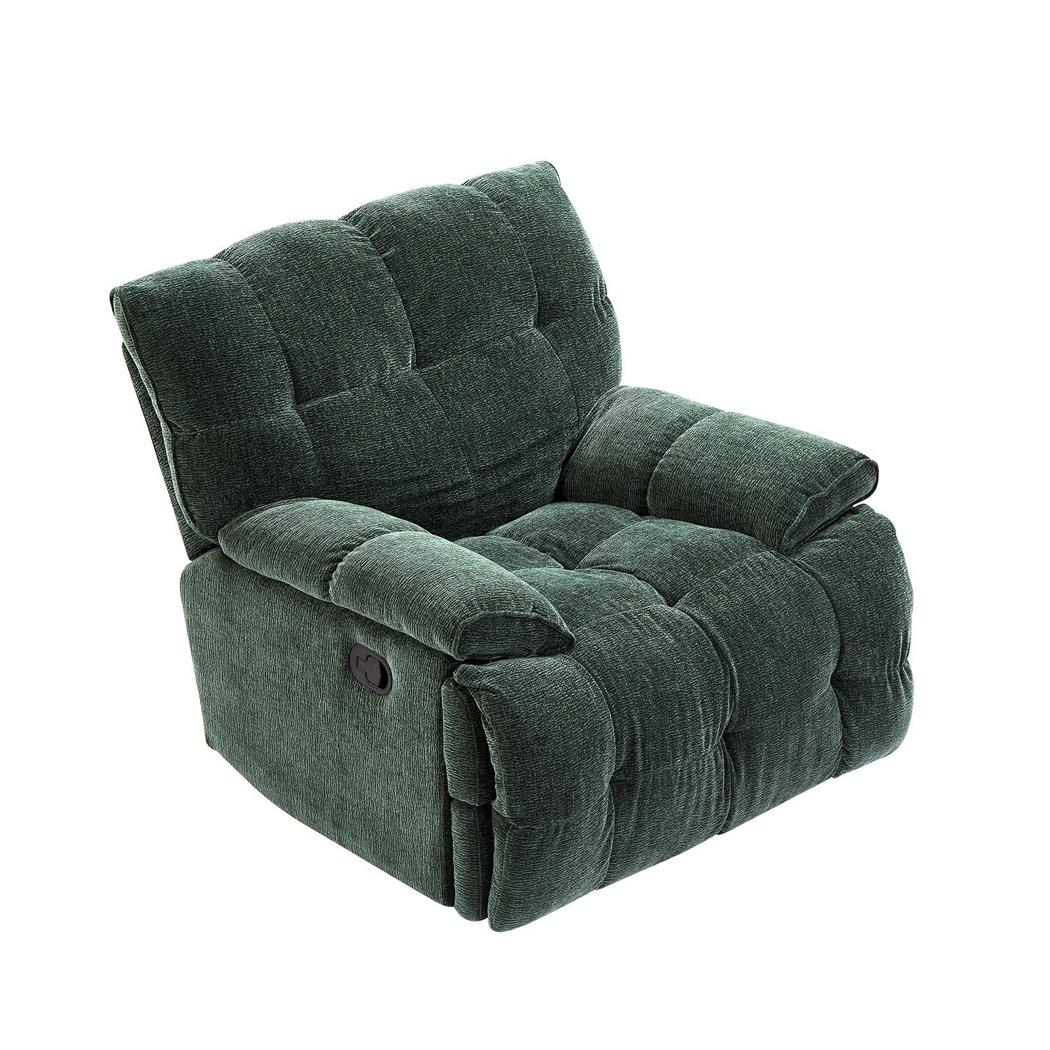 Ergonomic Glider 360 Degree Swivel Recliner Chair with Overstuffed Manual Rocking Recliner and Footrest