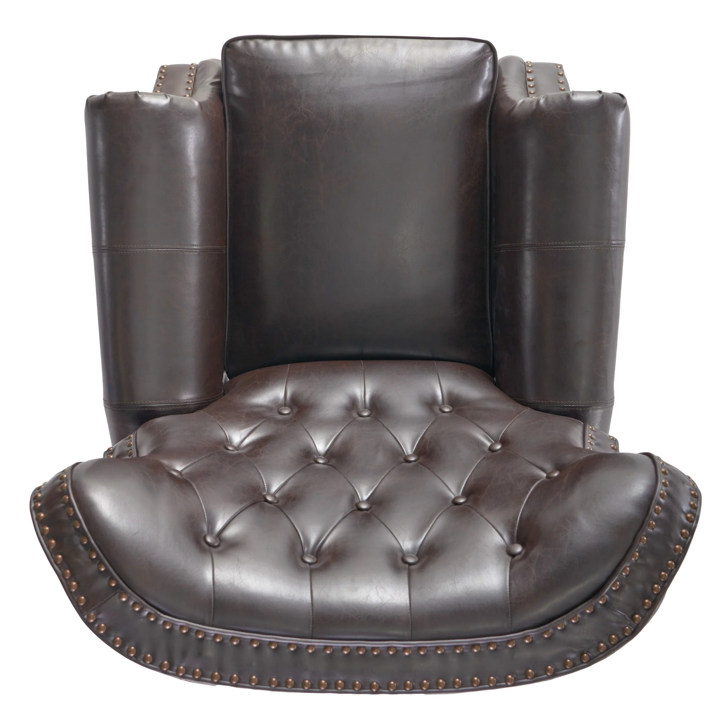 Waldo Button?Tufted Push?Back Recliner Chair with Nailhead Trim