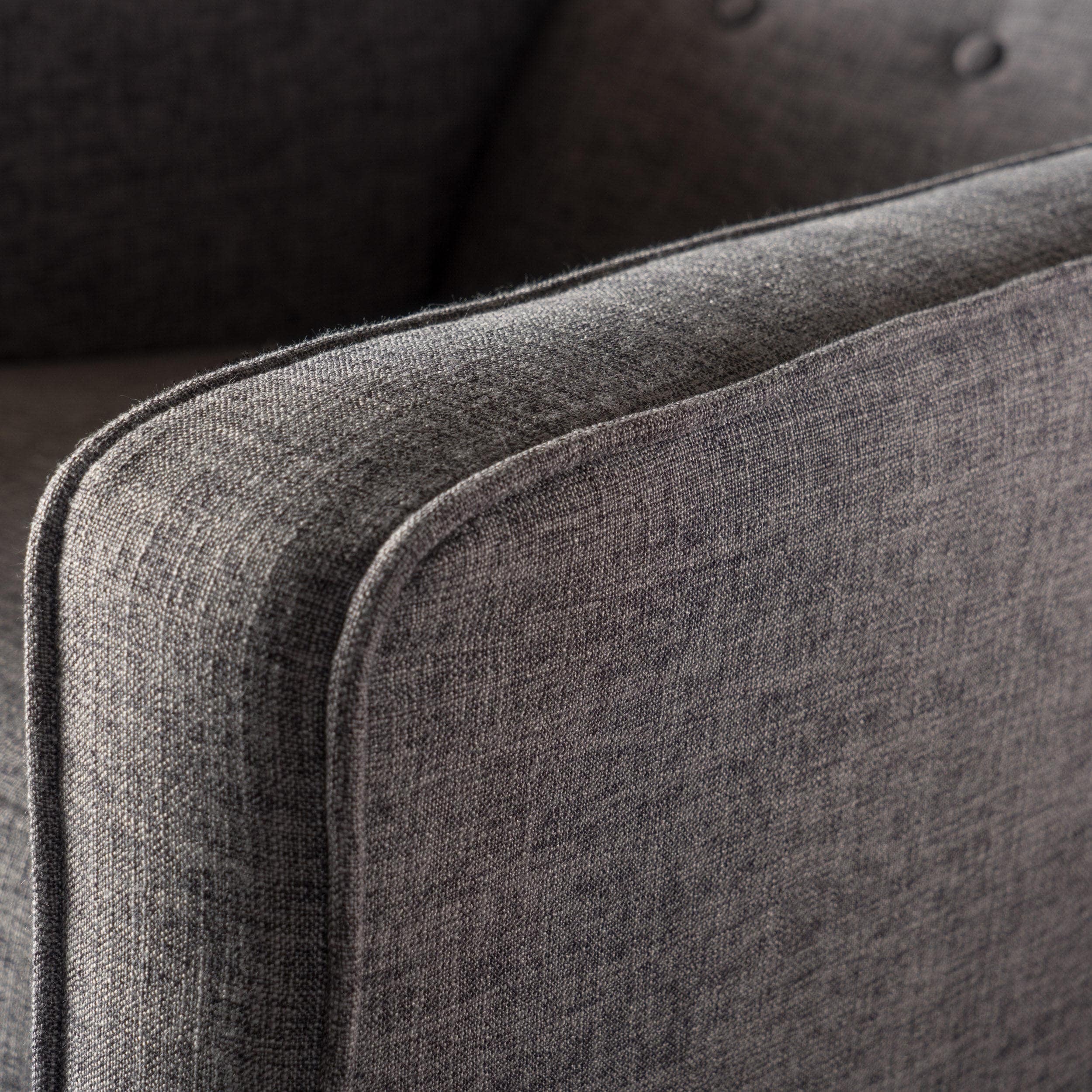 Mervynn Mid-Century Modern Button Tufted Fabric Recliner by Christopher Knight Home