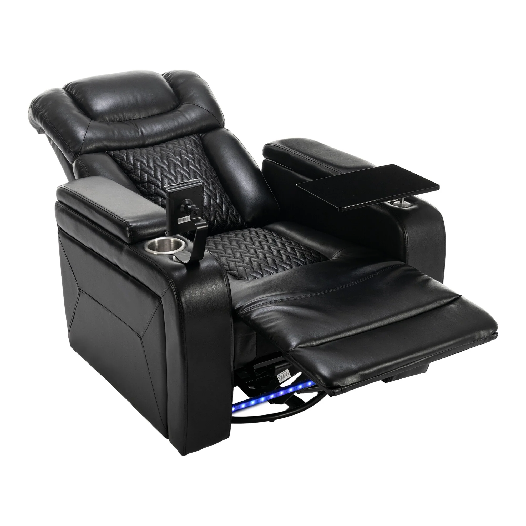 Power Recliner Chair with 270�� Swivel, Tray, USB & Cup Holders