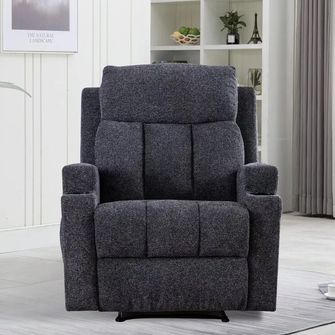 Massage Recliner and Manual Singles Sofa with Remote control