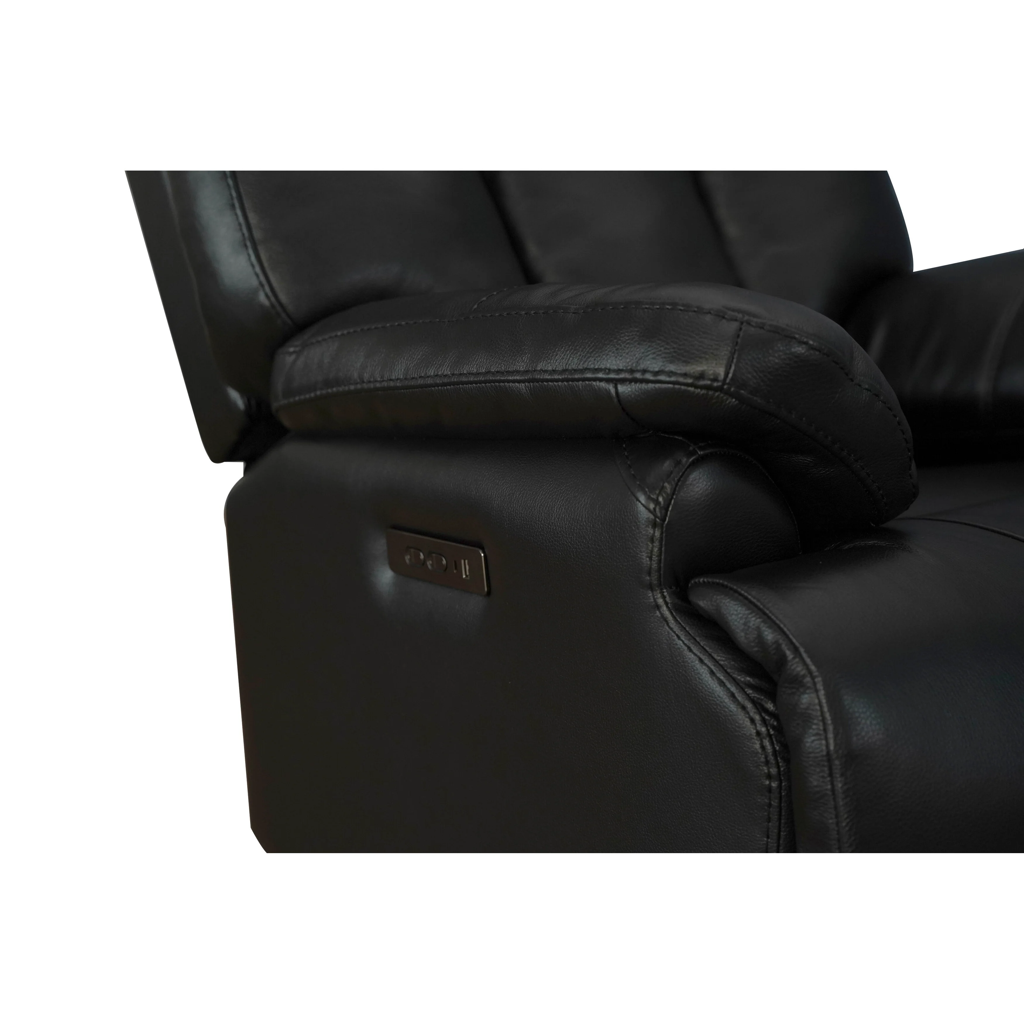 Top Grain Leather Power Recliner Chair Adjustable Headrest Extendable Footrest Zero Gravity Recliner