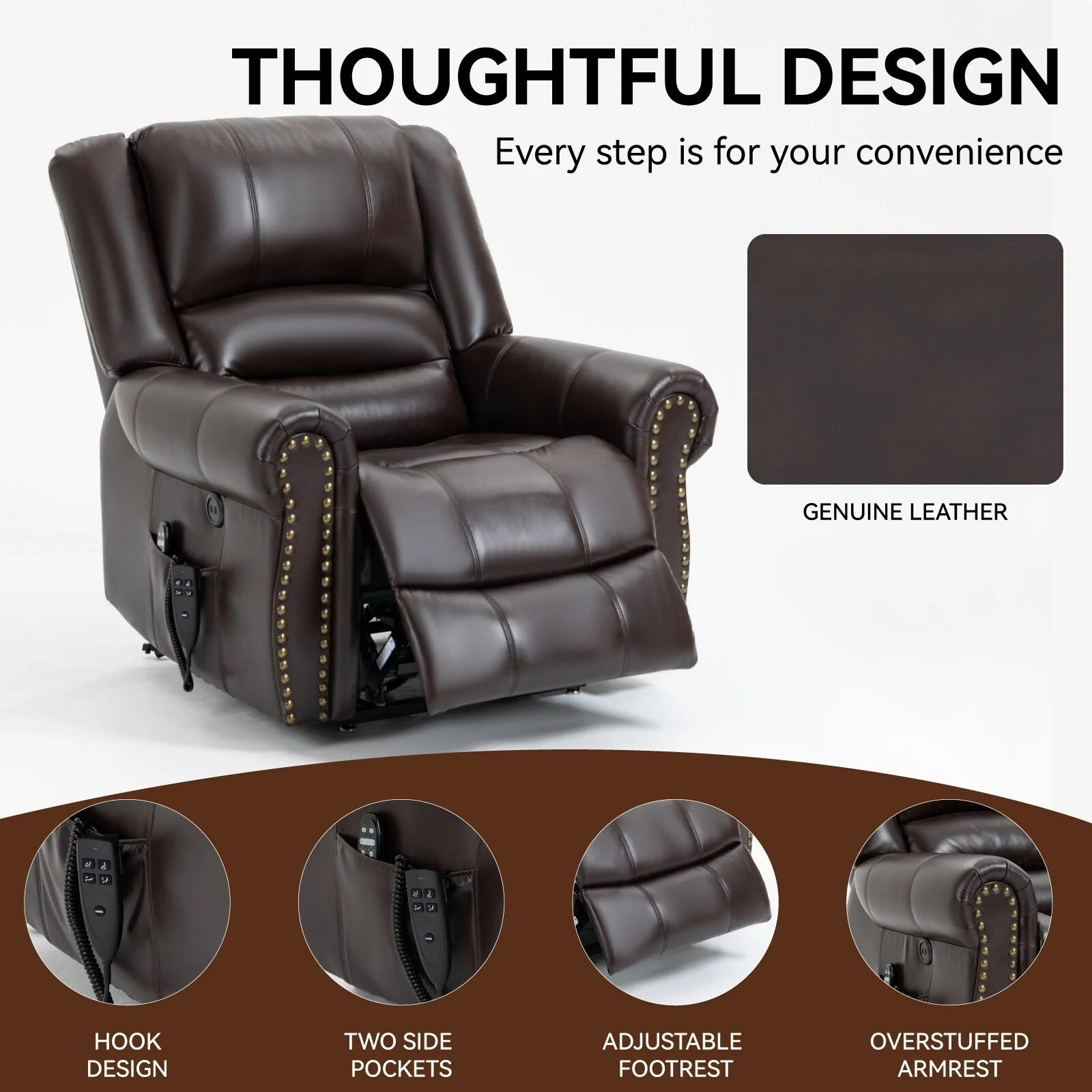 Power Lift Recliner Chair Heat Massage
