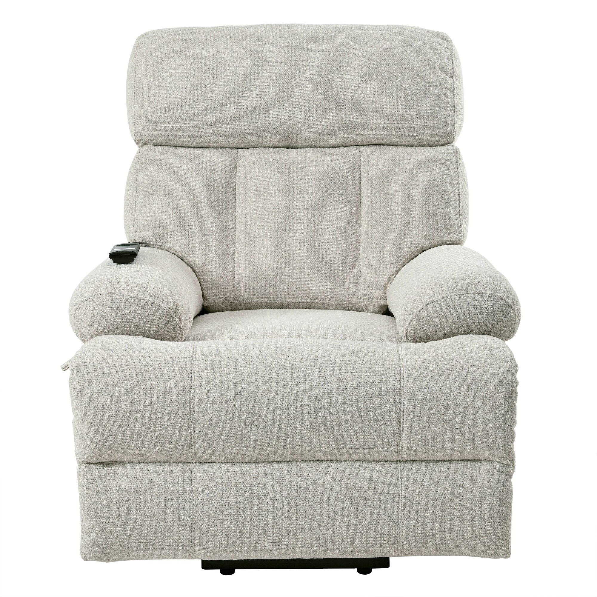 Flannel Power Lift Recliner with Side Pocket