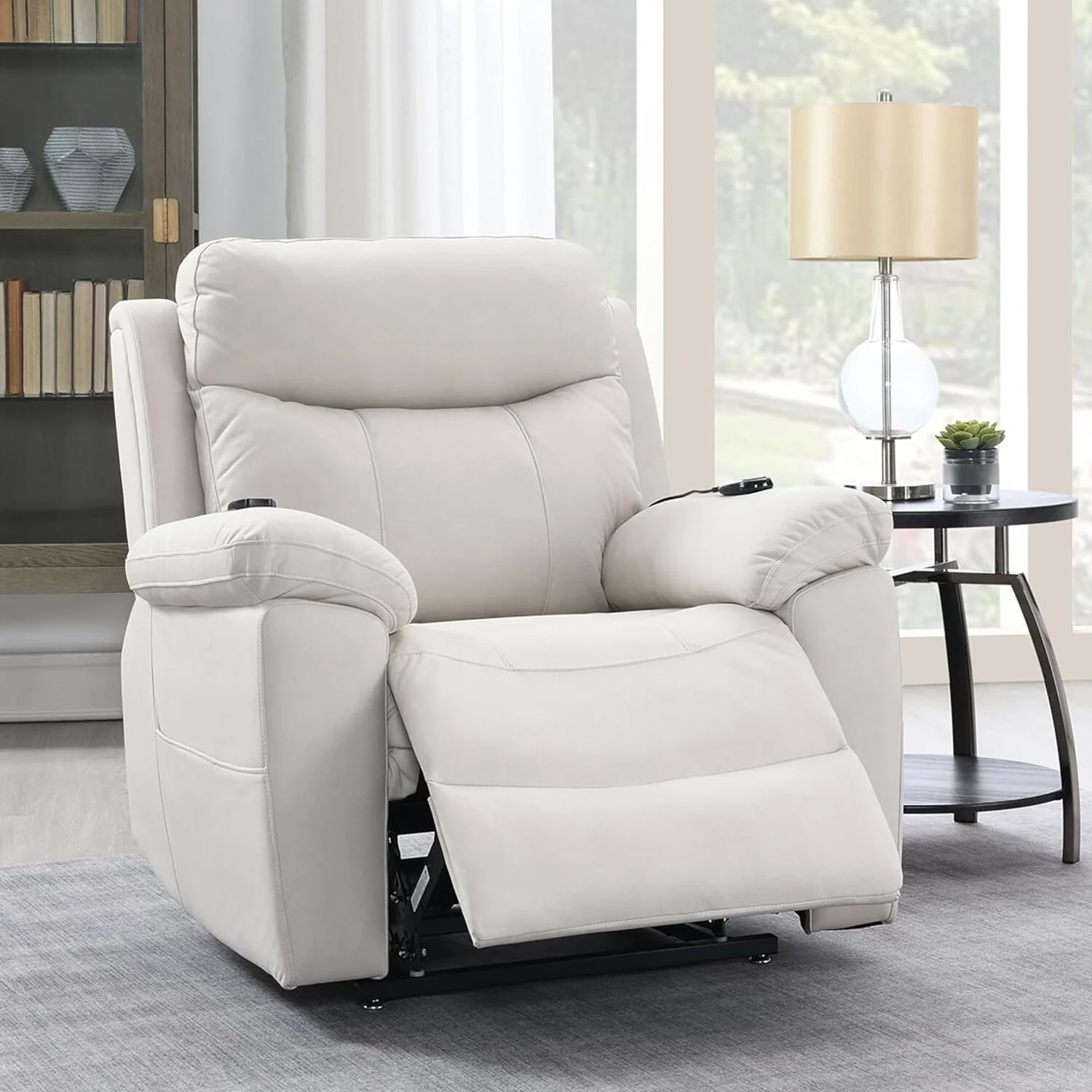 Fabric Upholstered Power Recliner with Heating Design