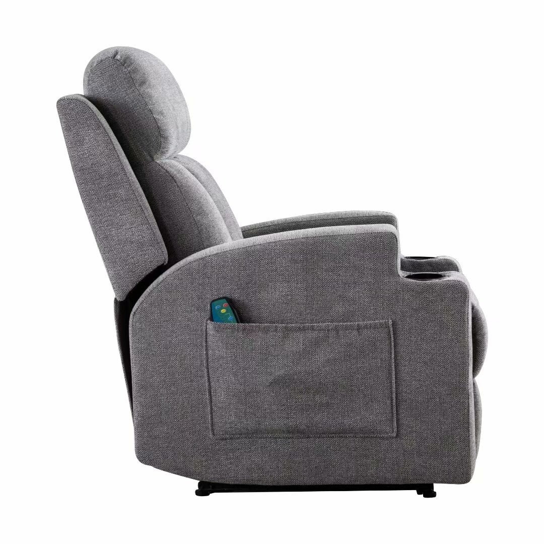 Massage Recliner and Manual Singles Sofa with Remote control